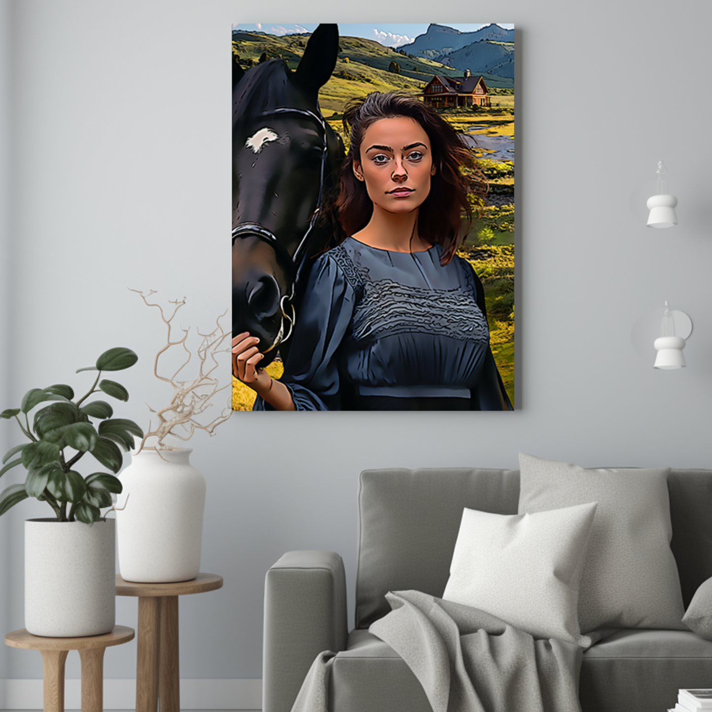 Dziewczyna z dzikiego zachodu - Portret ze zdjęcia na prezent dla kobiety