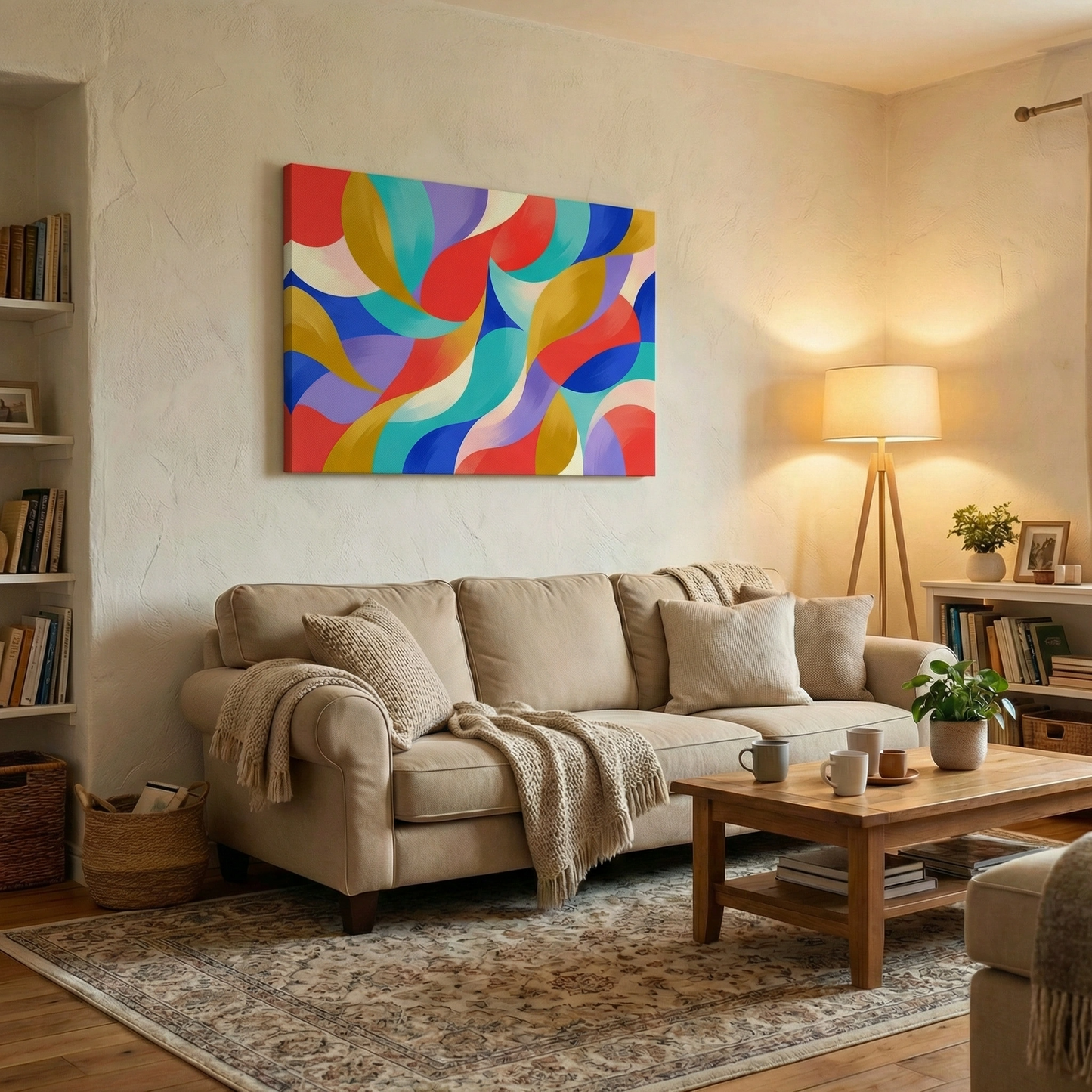 Kolorowa abstrakcja - Obraz na płótnie na ścianę do salonu lub sypialni