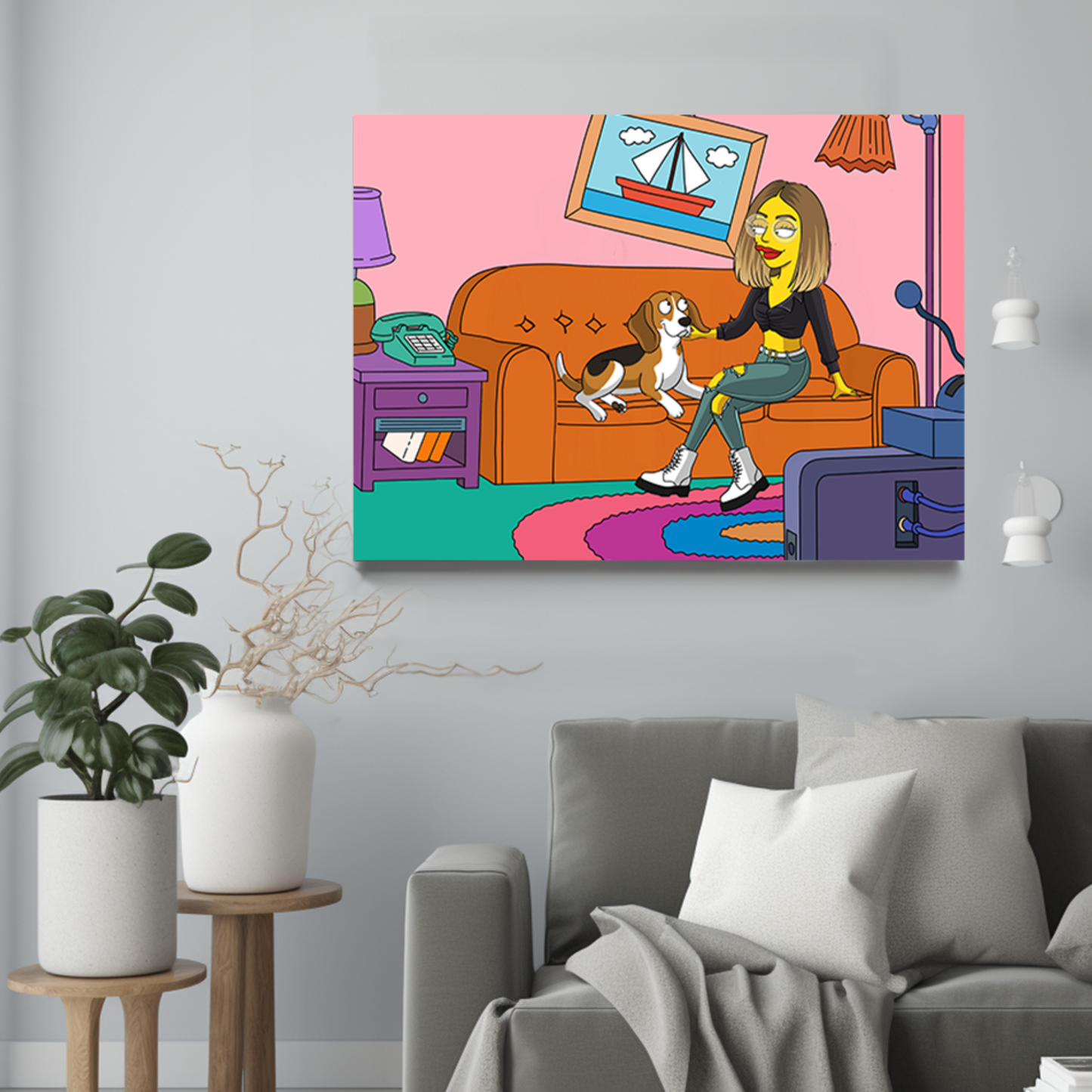 Portret w salonie - Portret ze zdjęcia pomysł na prezent