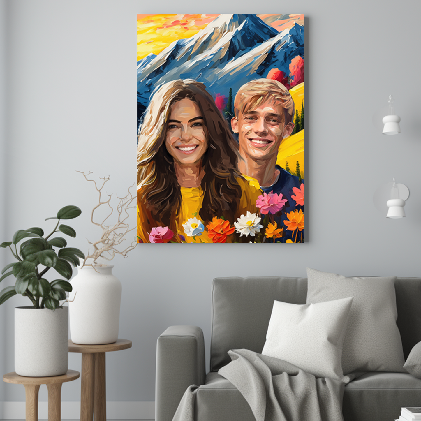 Para w górach - Portret ze zdjęcia pomysł na prezent