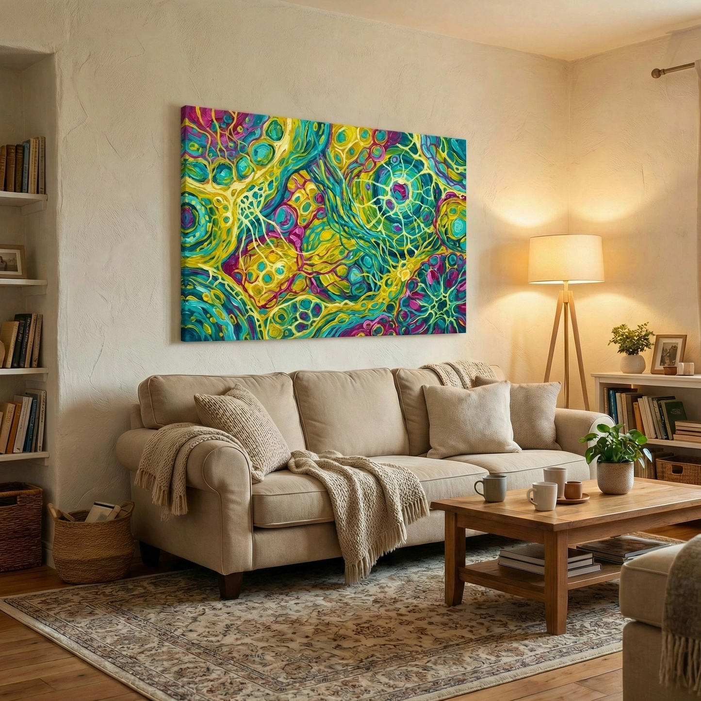 Abstrakcyjny mikroświat - Obraz na płótnie na ścianę do salonu lub sypialni