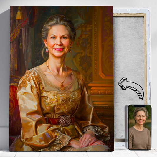 Szlachecka dama - Portret ze zdjęcia na prezent dla kobiety