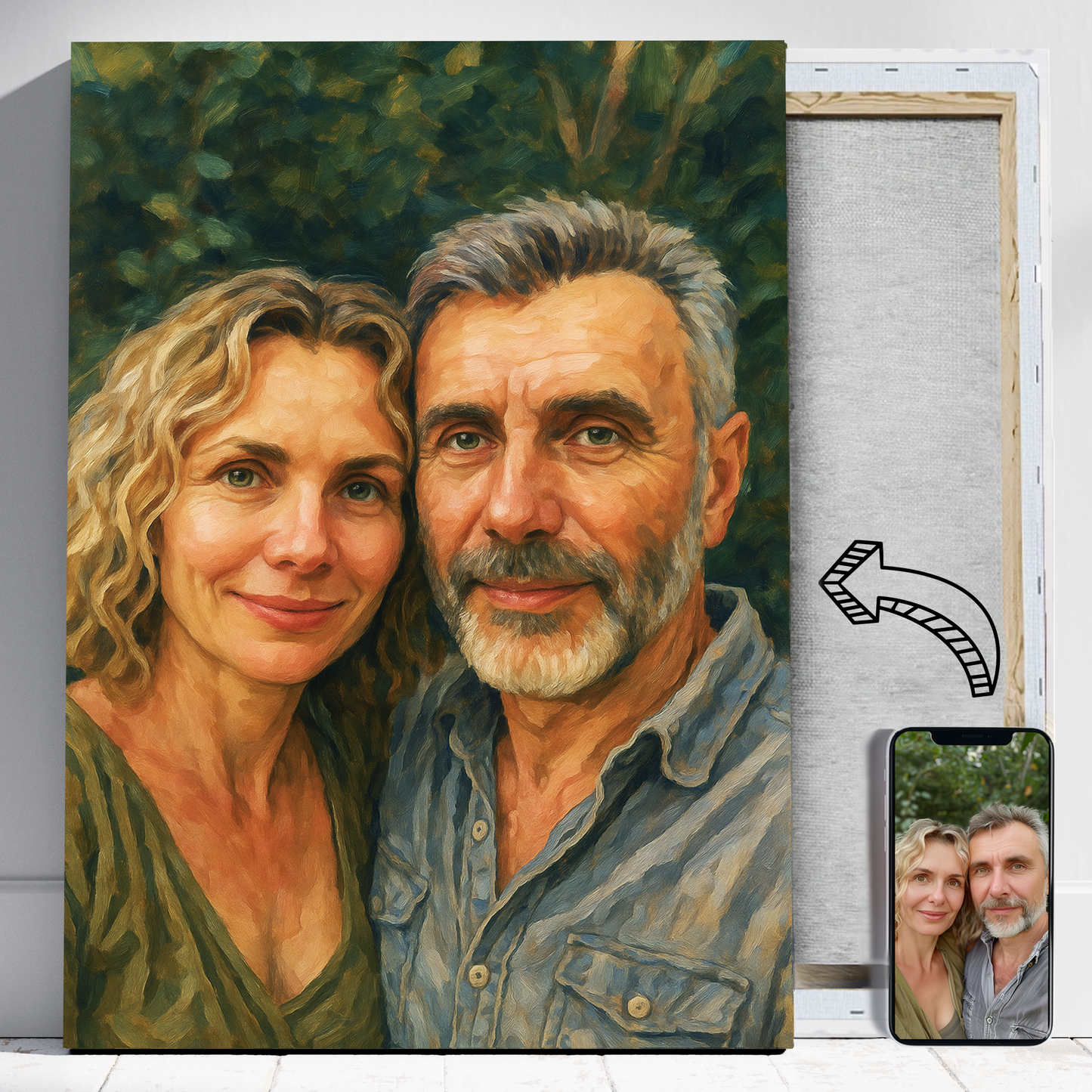 Para jak namalowana przez artystę - Portret ze zdjęcia pomysł na prezent