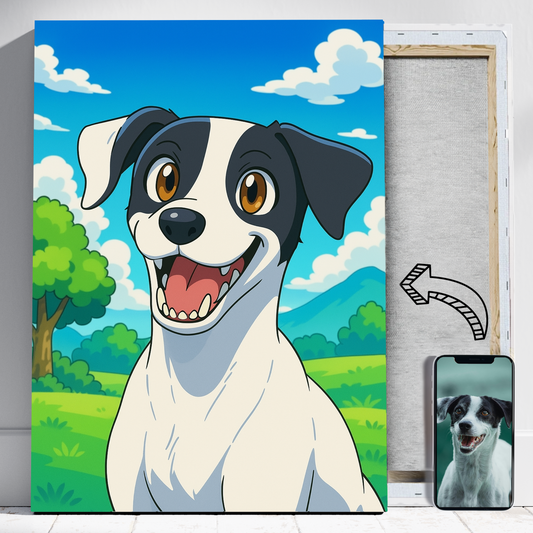 Pies z serialu animowanego - Portret psa ze zdjęcia na zamówienie