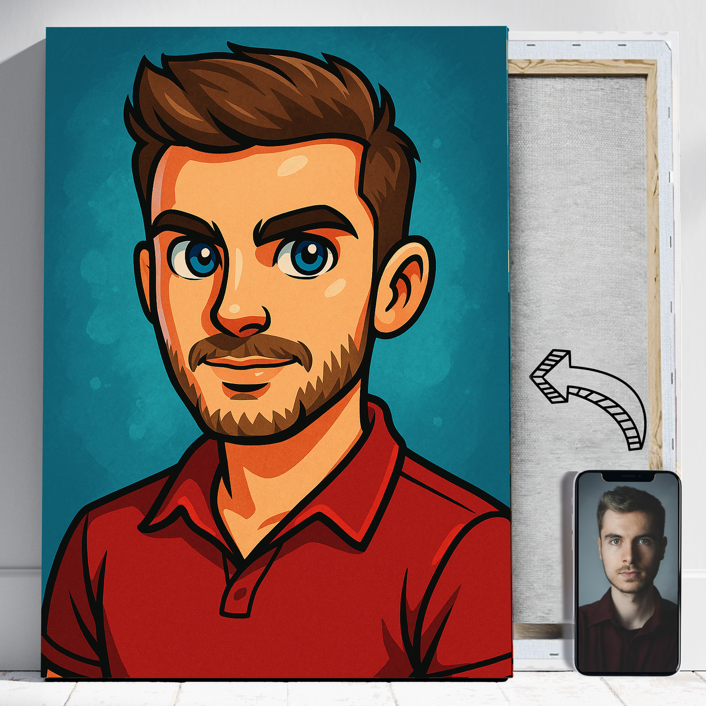 Chłopak w stylu ilustracyjnym - Portret ze zdjęcia na prezent dla mężczyzny