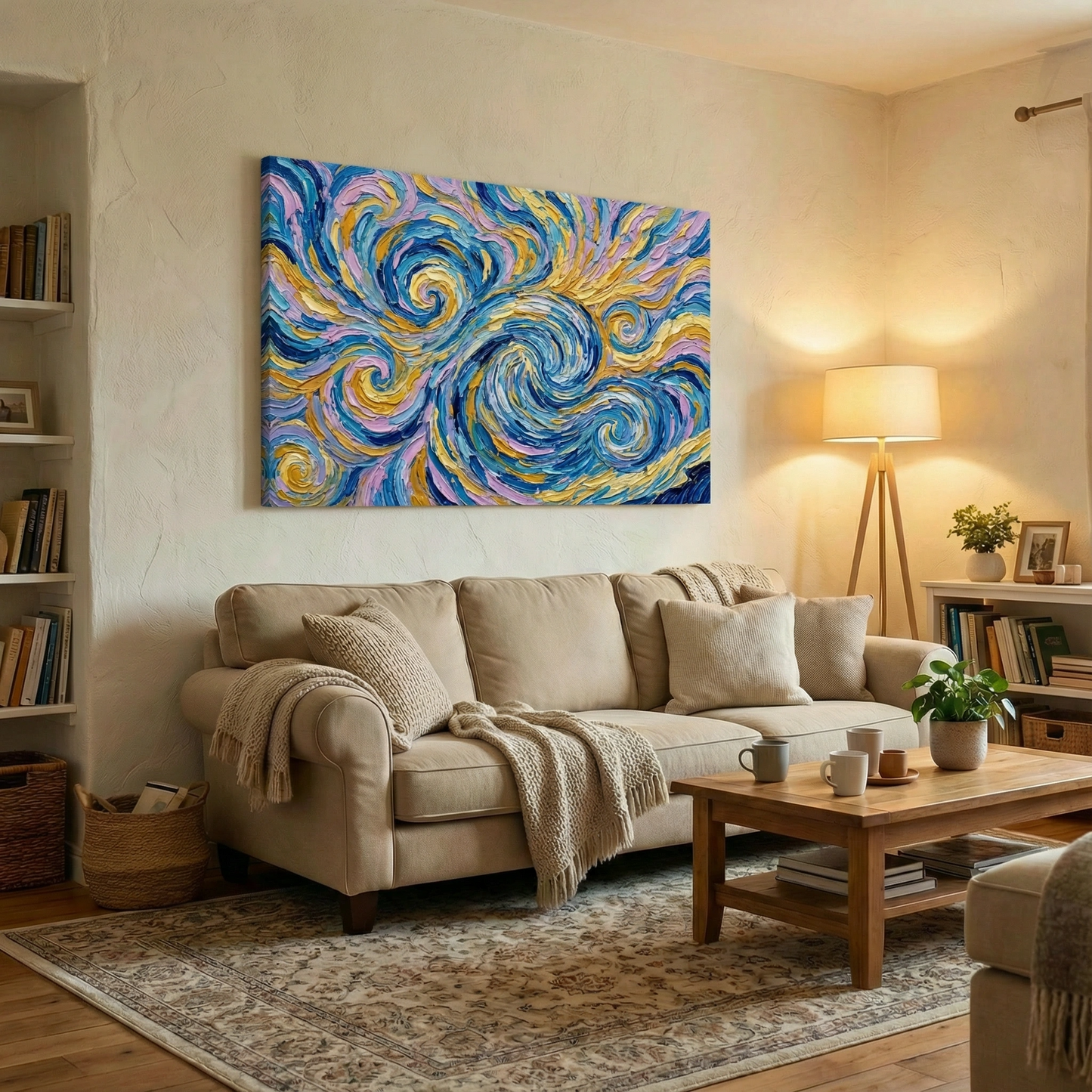 Spiralne barwy - Obraz na płótnie na ścianę do salonu lub sypialni