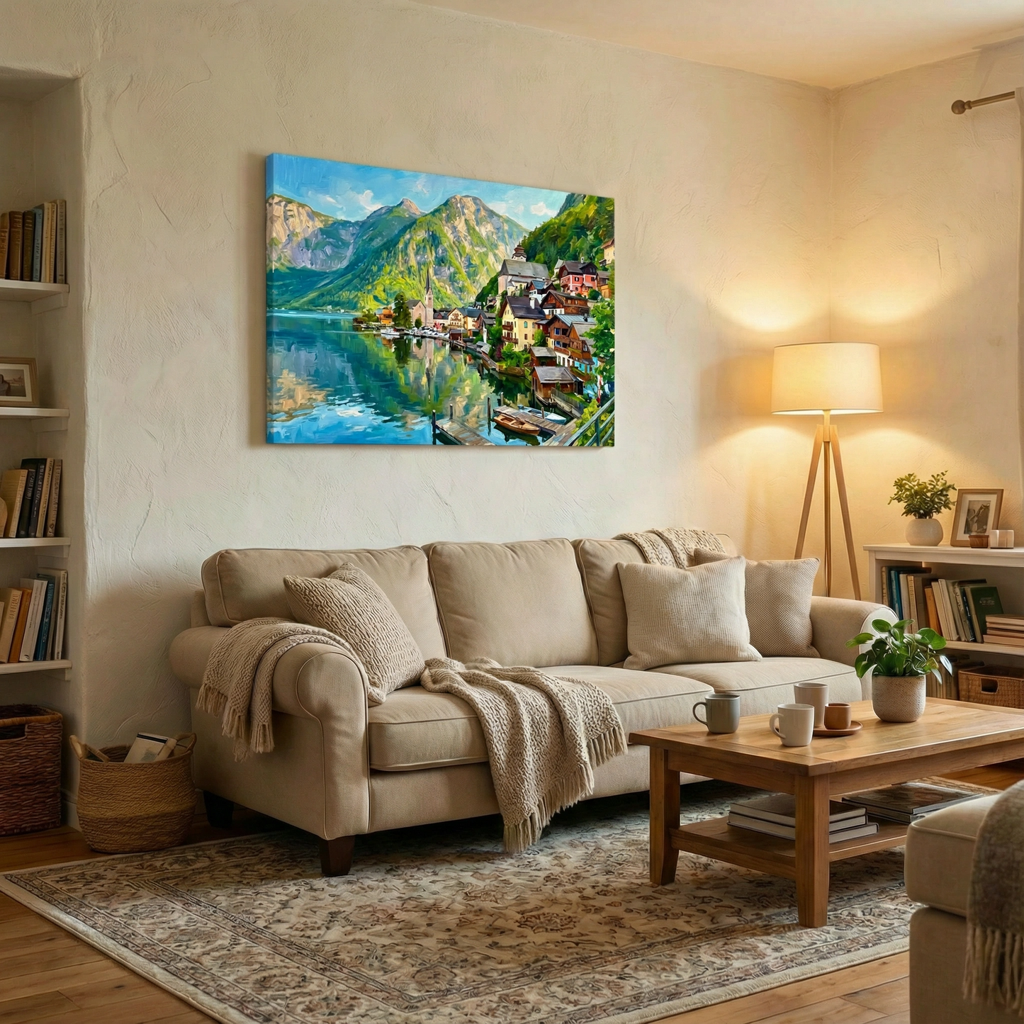 Austriacka wieś - Obraz na płótnie na ścianę do salonu lub sypialni