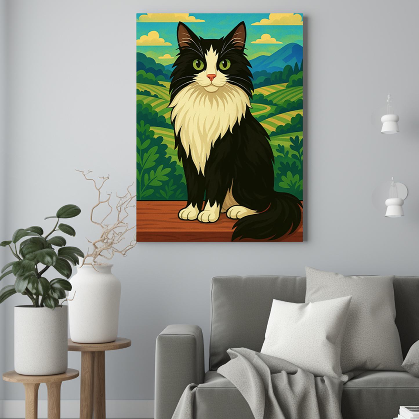 Kot w stylu graficznym - Portret kota ze zdjęcia na zamówienie
