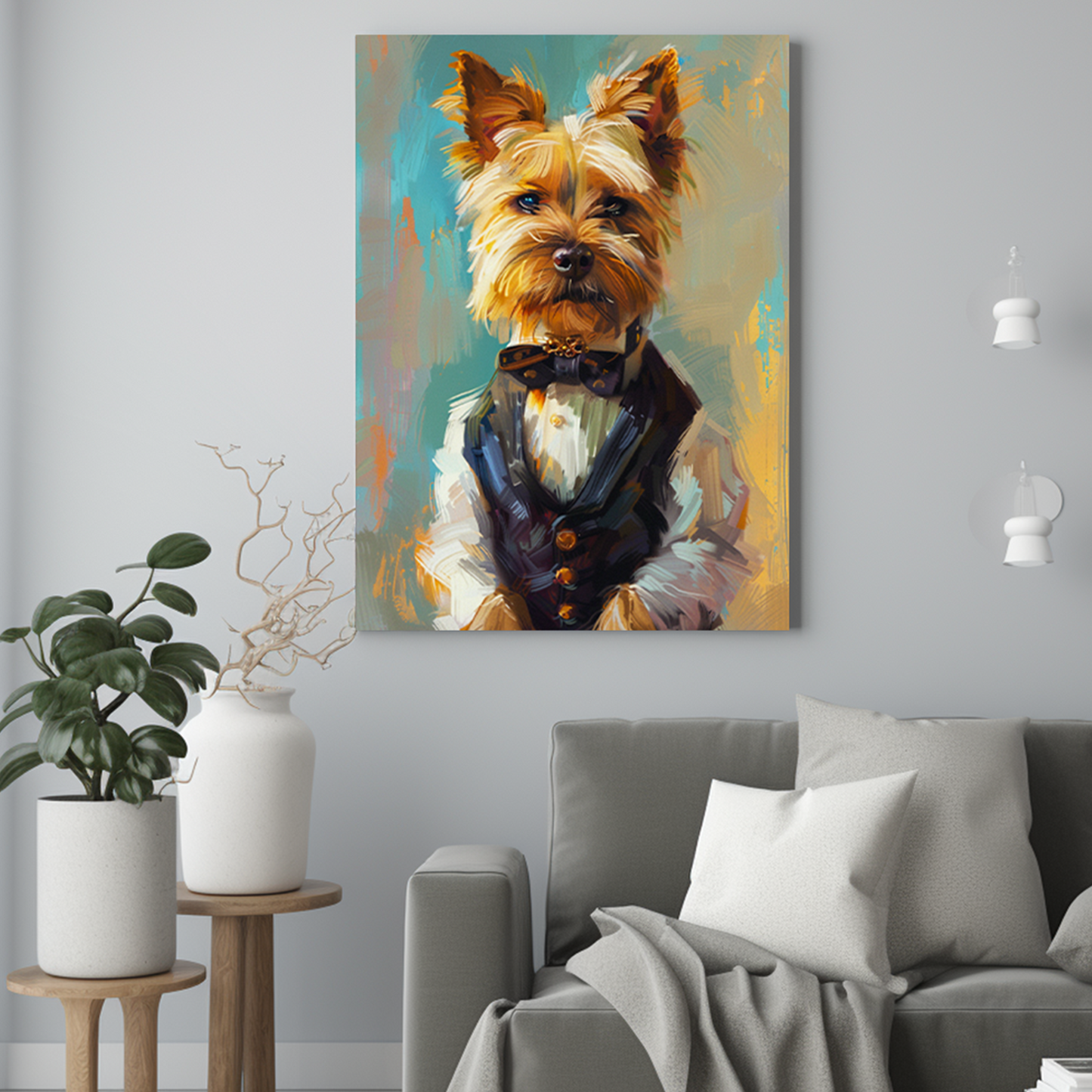 Elegancki pies w stylu jak malowany - Portret psa ze zdjęcia na zamówienie