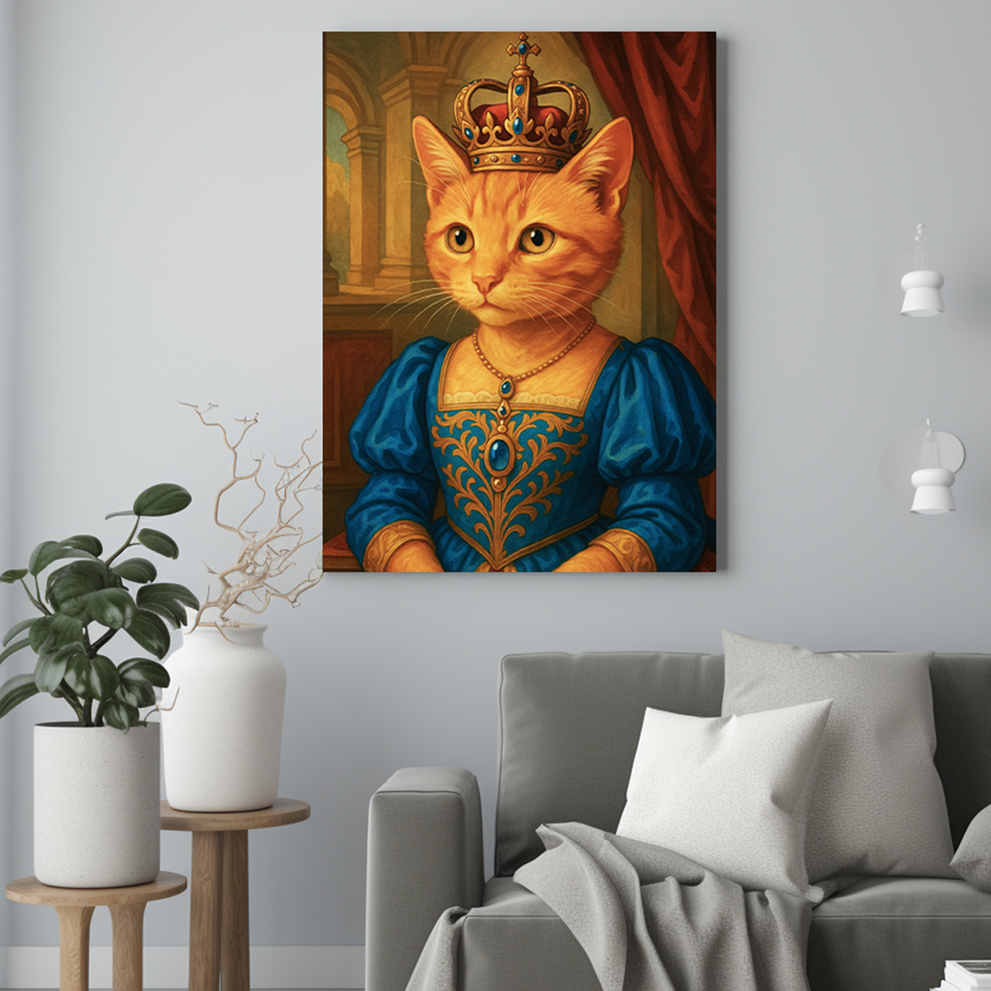 Piękna królowa - Portret kota ze zdjęcia na zamówienie