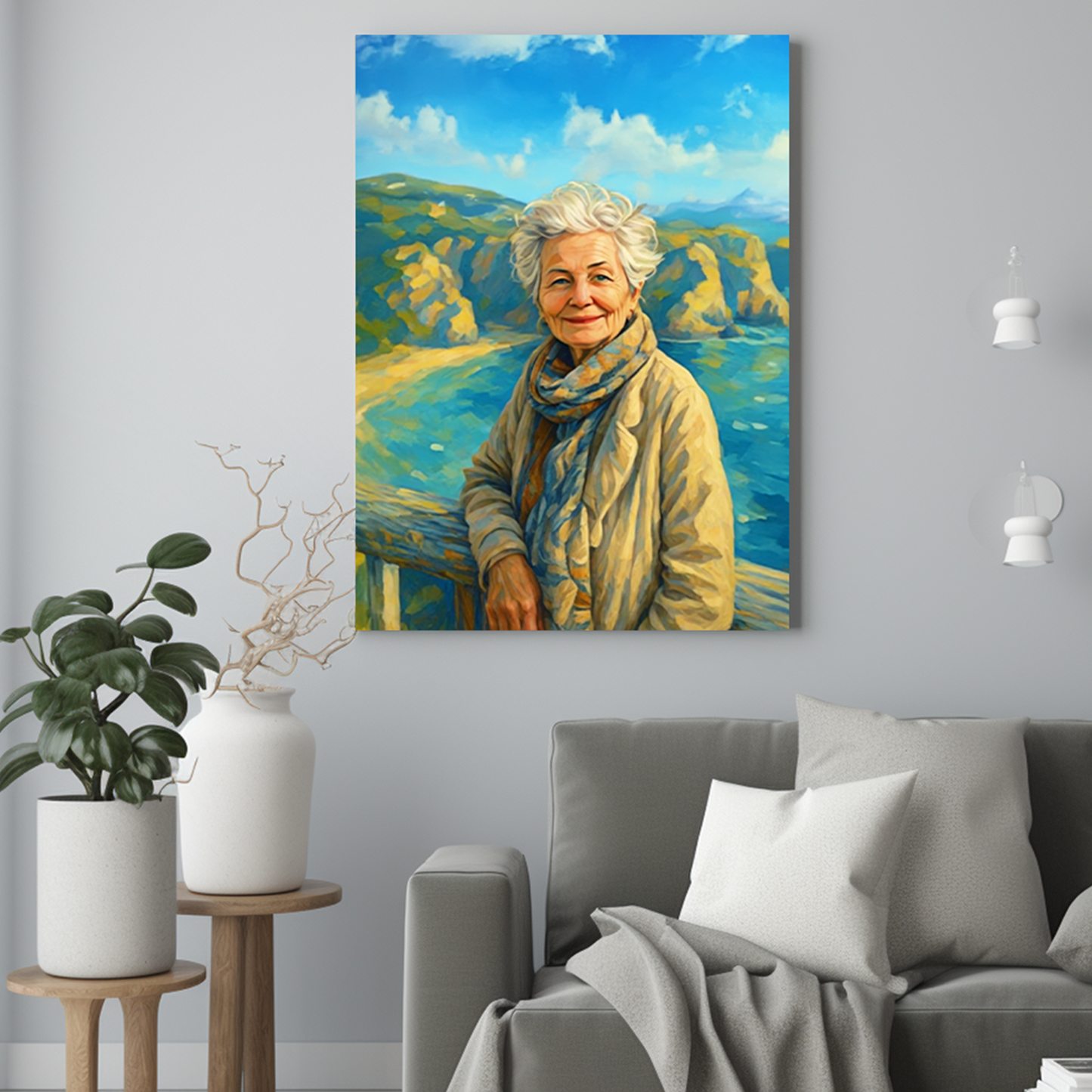 Wakacje mamy jak malowane - Portret ze zdjęcia na prezent dla kobiety
