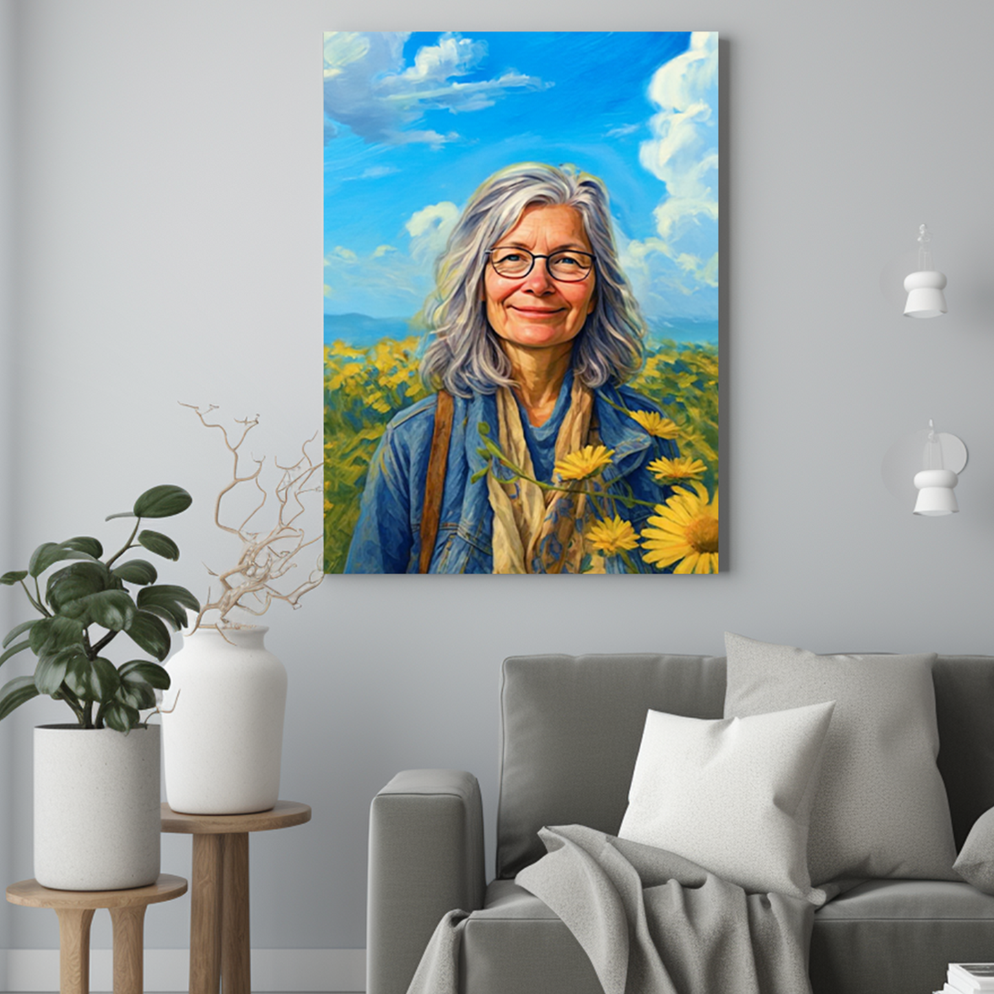 Góry mamy jak namalowane - Portret ze zdjęcia na prezent dla kobiety