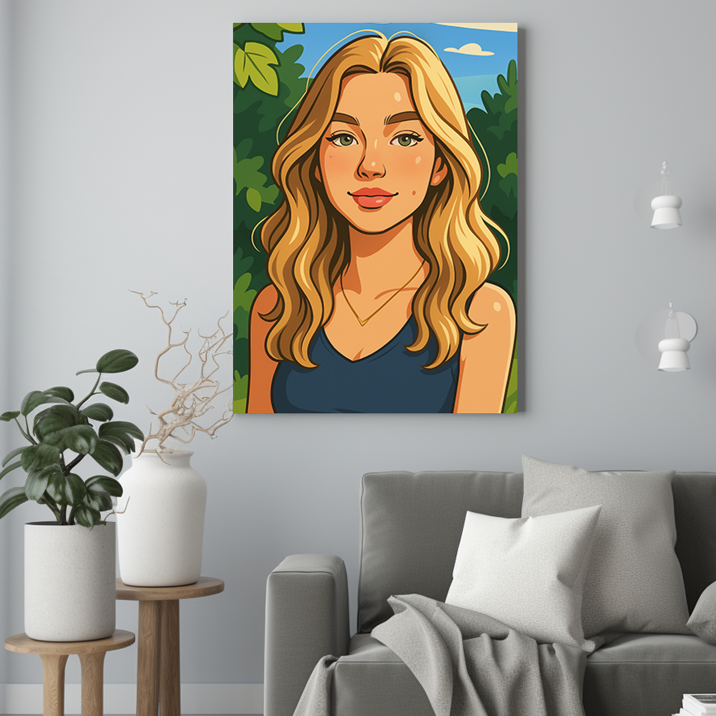 Styl graficzny dziewczyny - Portret ze zdjęcia na prezent dla kobiety