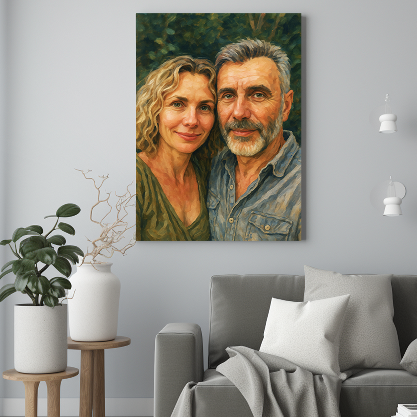 Para jak namalowana przez artystę - Portret ze zdjęcia pomysł na prezent