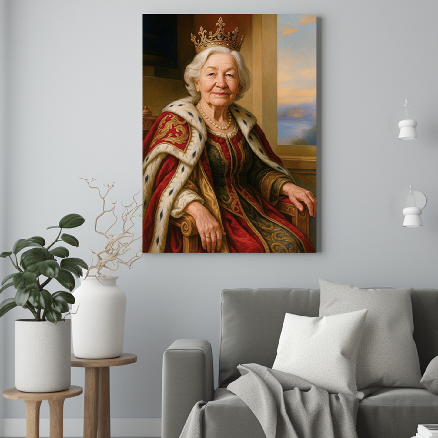 Królestwo babci - Portret ze zdjęcia na prezent dla kobiety