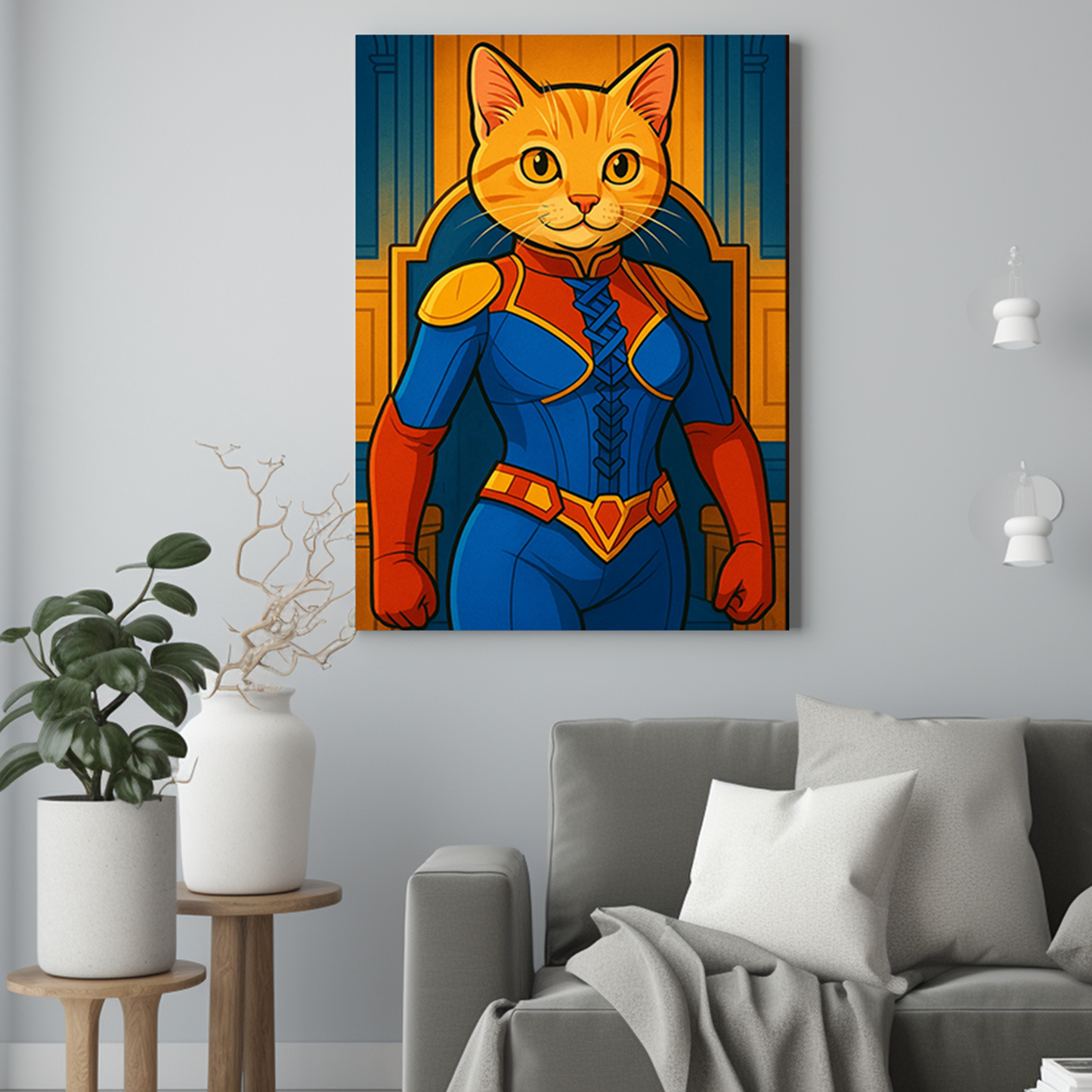 Superbohater kot - Portret kota ze zdjęcia na zamówienie