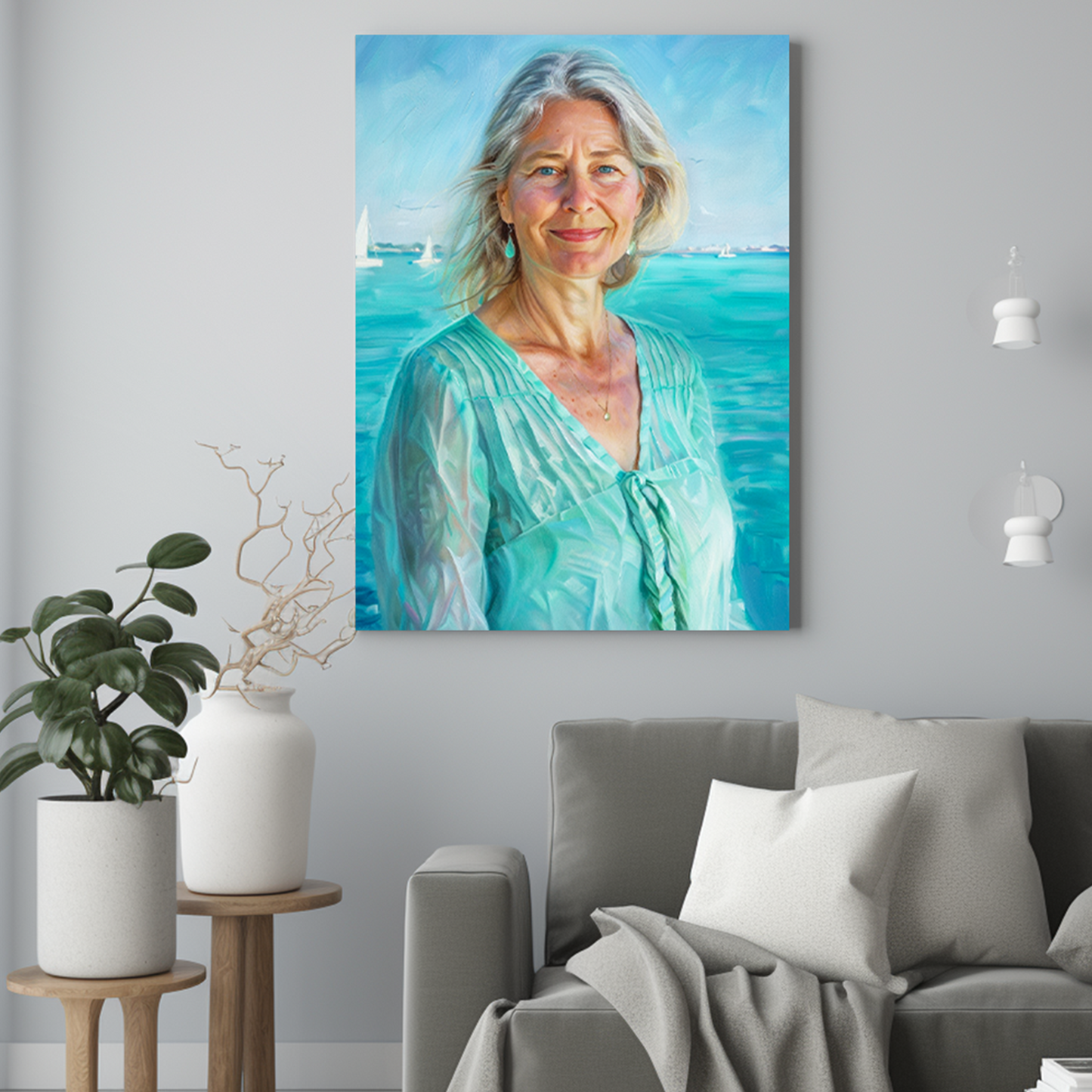Wakacje mamy jak namalowane - Portret ze zdjęcia na prezent dla kobiety