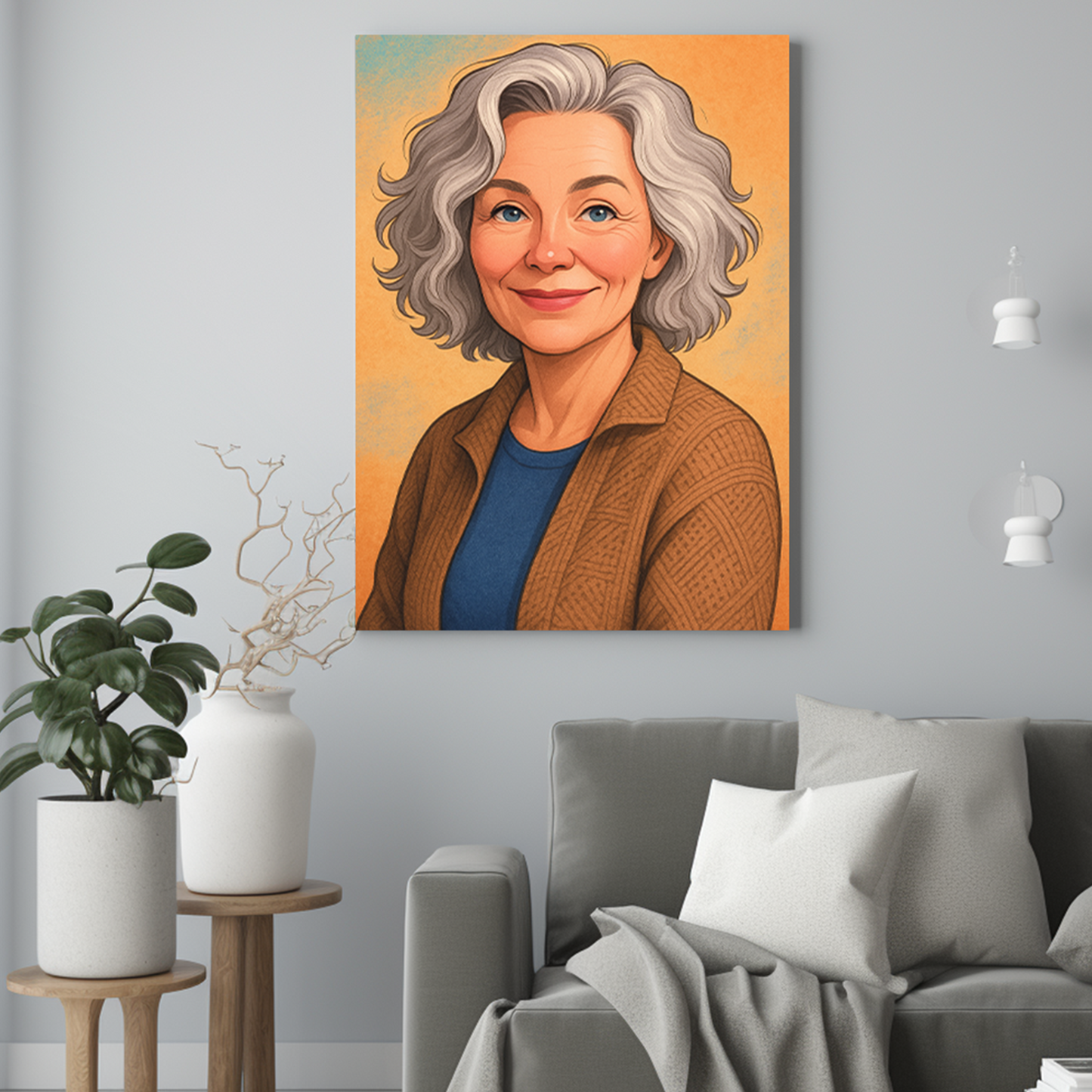 Kobieta w stylu graficznym - Portret ze zdjęcia na prezent dla kobiety