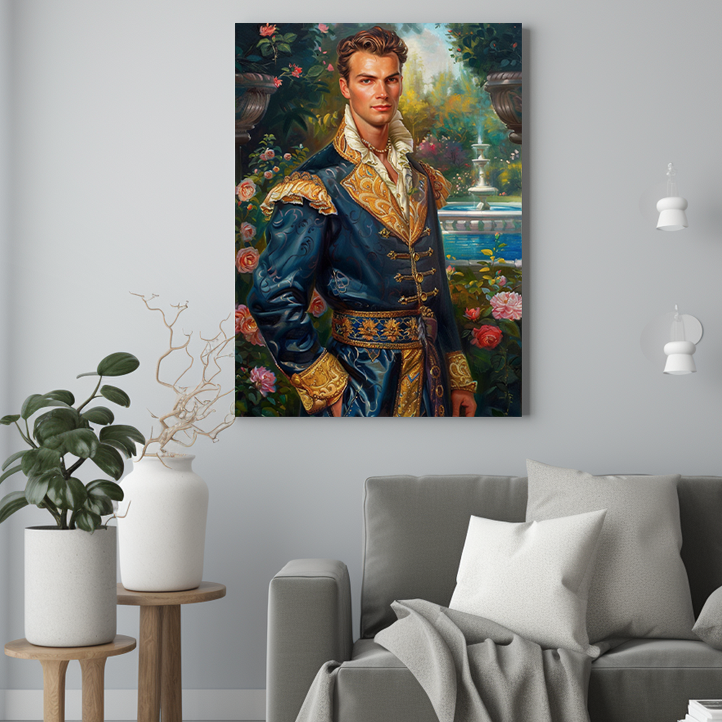 Książę w ogrodzie - Portret ze zdjęcia na prezent dla mężczyzny