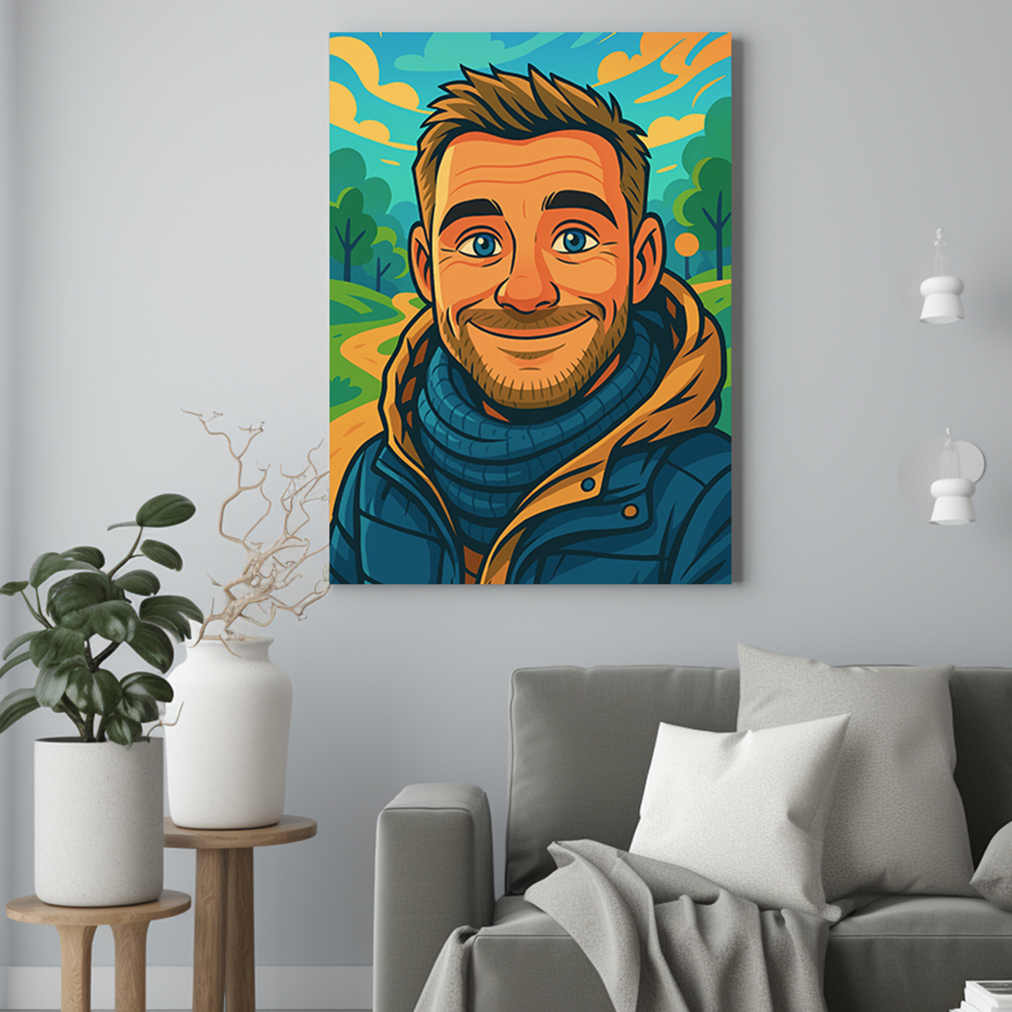 Mężczyzna w stylu graficznym - Portret ze zdjęcia na prezent dla mężczyzny