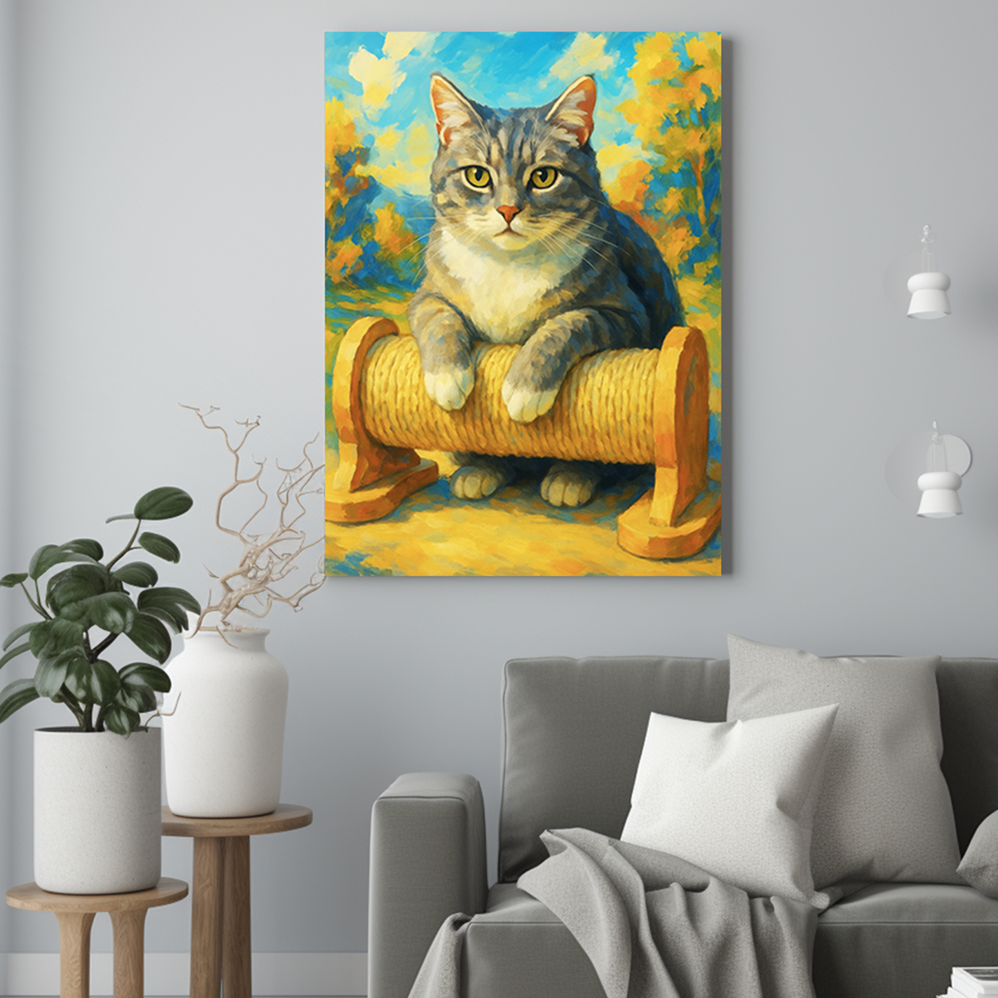 Kot jak namalowany farbami - Portret kota ze zdjęcia na zamówienie
