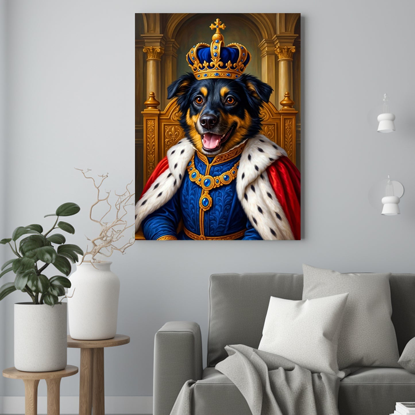 Król jak z muzeum - Portret psa ze zdjęcia na zamówienie
