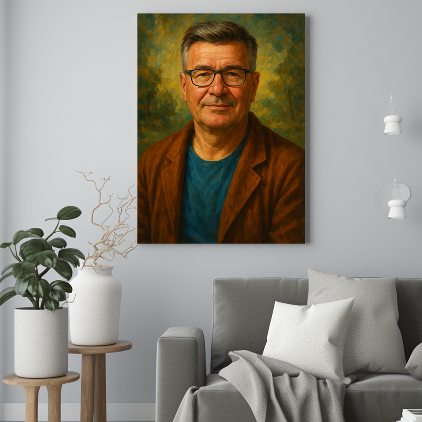 Tata jak malowany - Portret ze zdjęcia na prezent dla mężczyzny