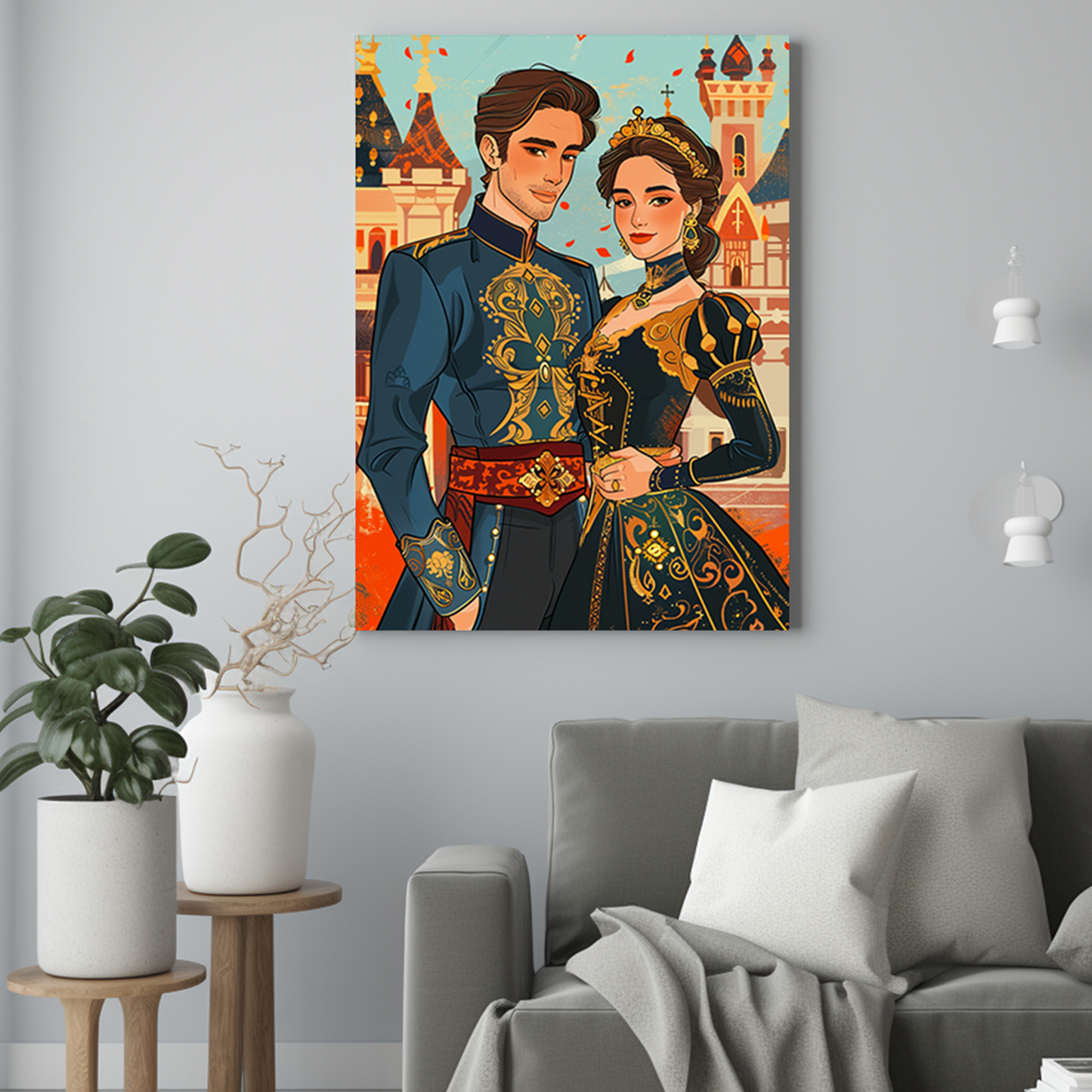 Para jak z baśni - Portret ze zdjęcia pomysł na prezent