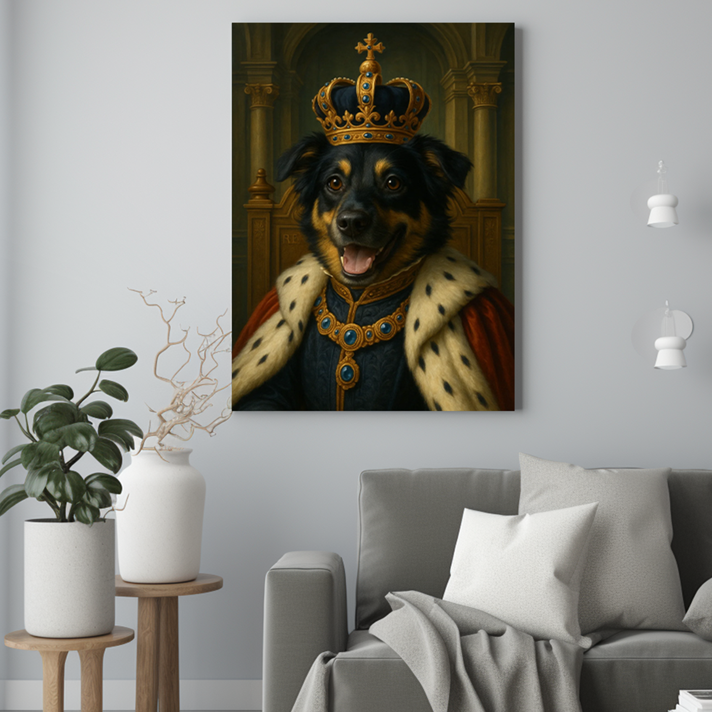 Król jak z muzeum - Portret psa ze zdjęcia na zamówienie