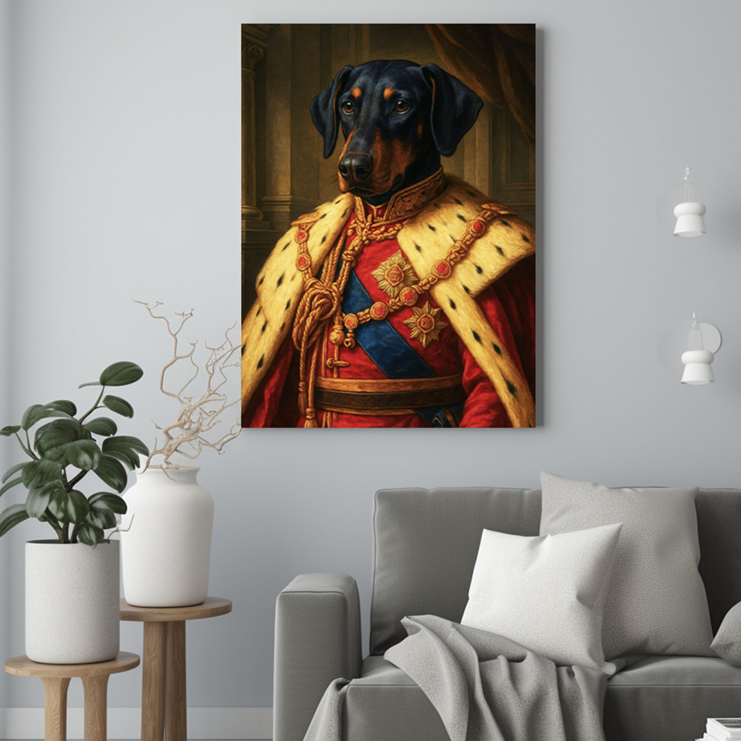 Królewski pies - Portret psa ze zdjęcia na zamówienie