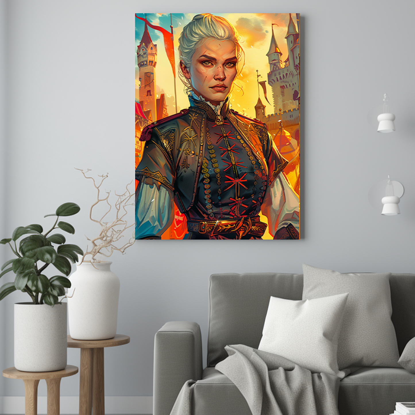 Wojowniczka z gry - Portret ze zdjęcia na prezent dla kobiety