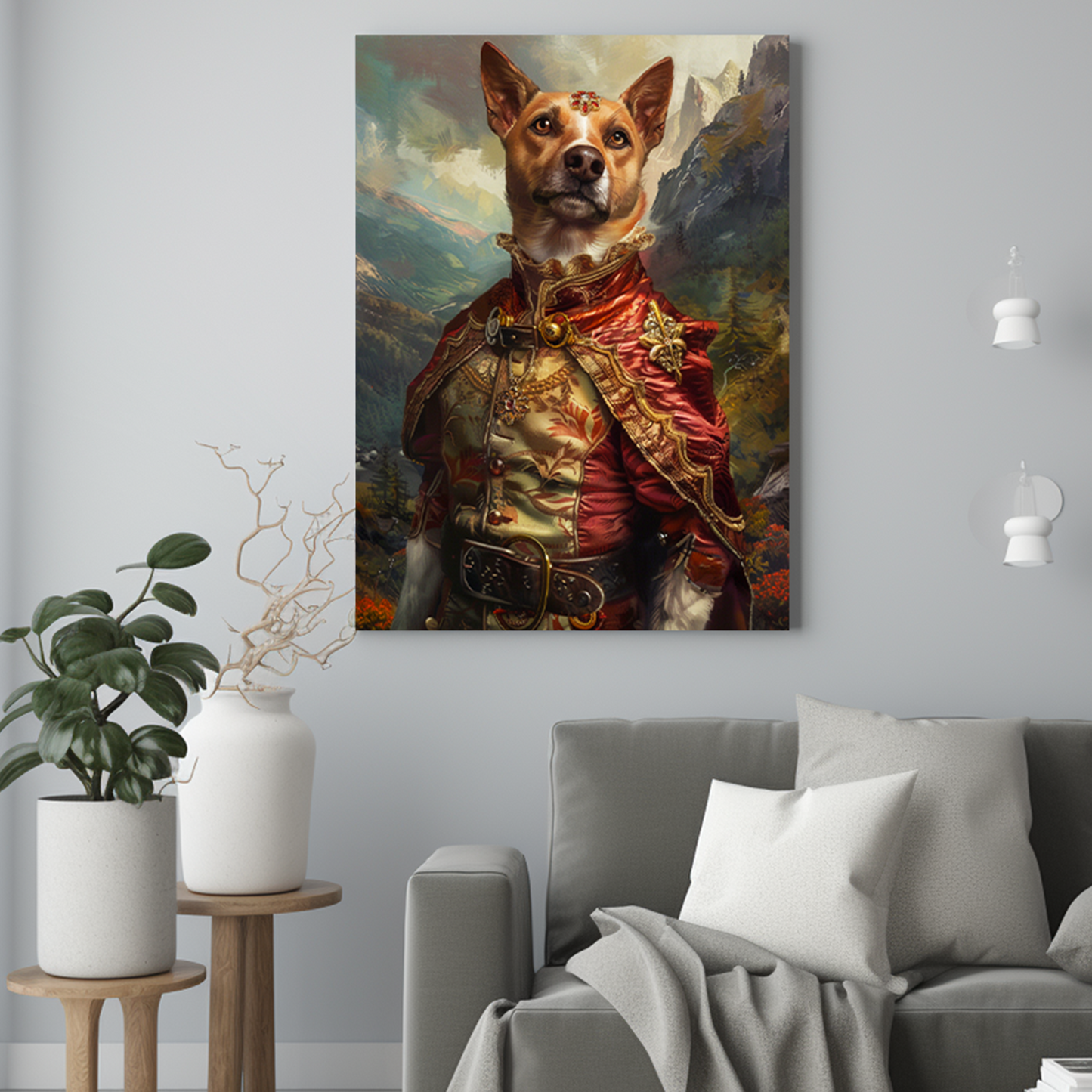 Generał w górach - Portret psa ze zdjęcia na zamówienie