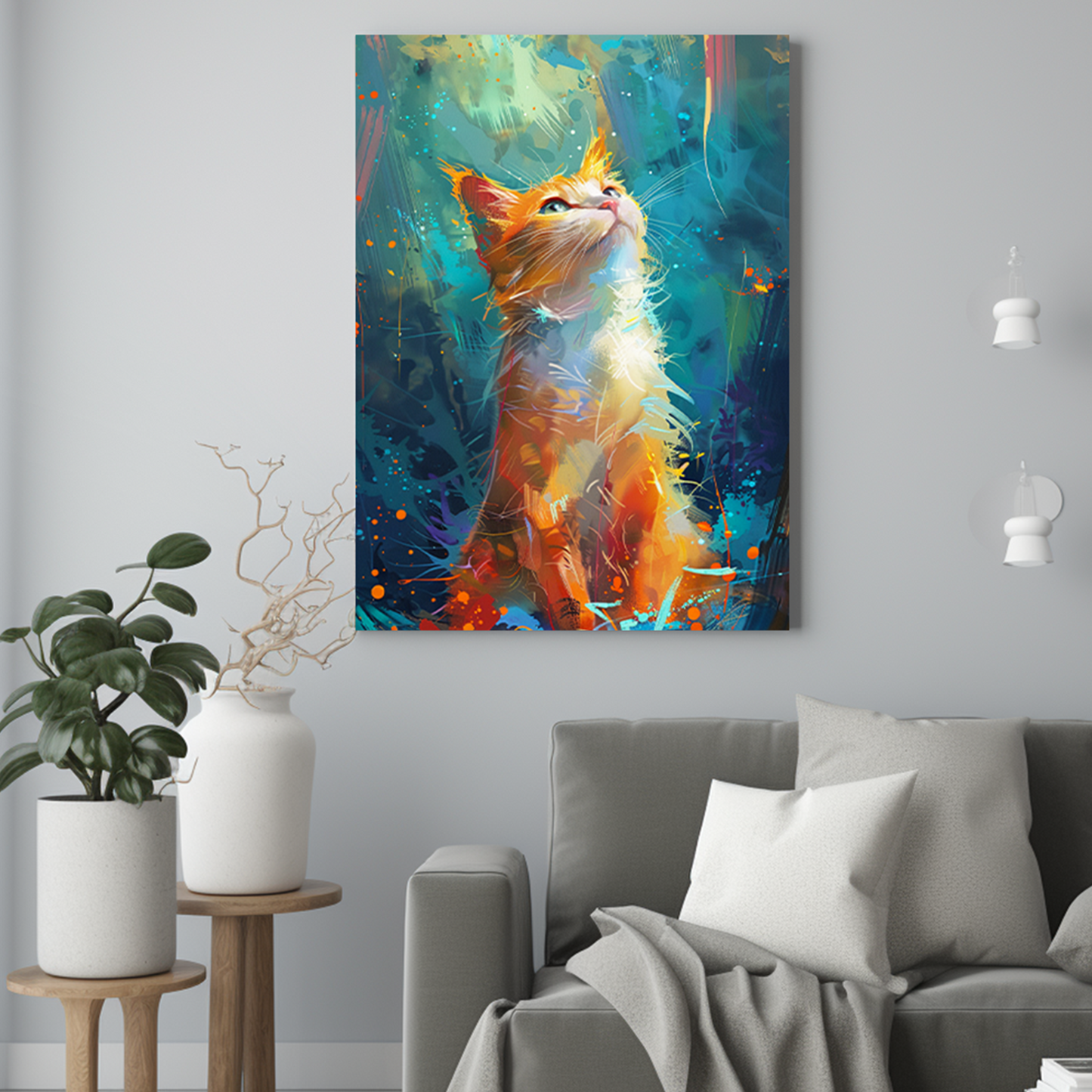 Abstrakcyjny kotek - Portret kota ze zdjęcia na zamówienie