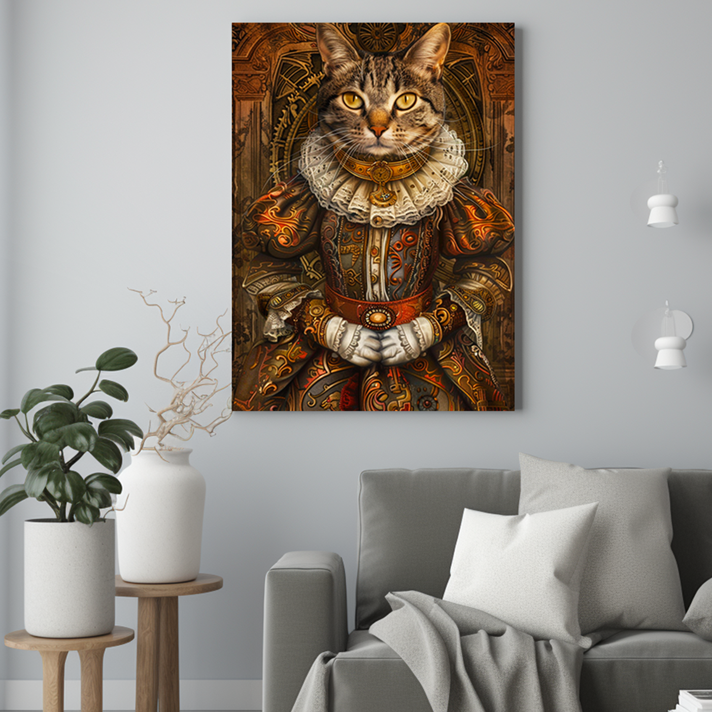 Renesansowy koci szlachcic - Portret kota ze zdjęcia na zamówienie
