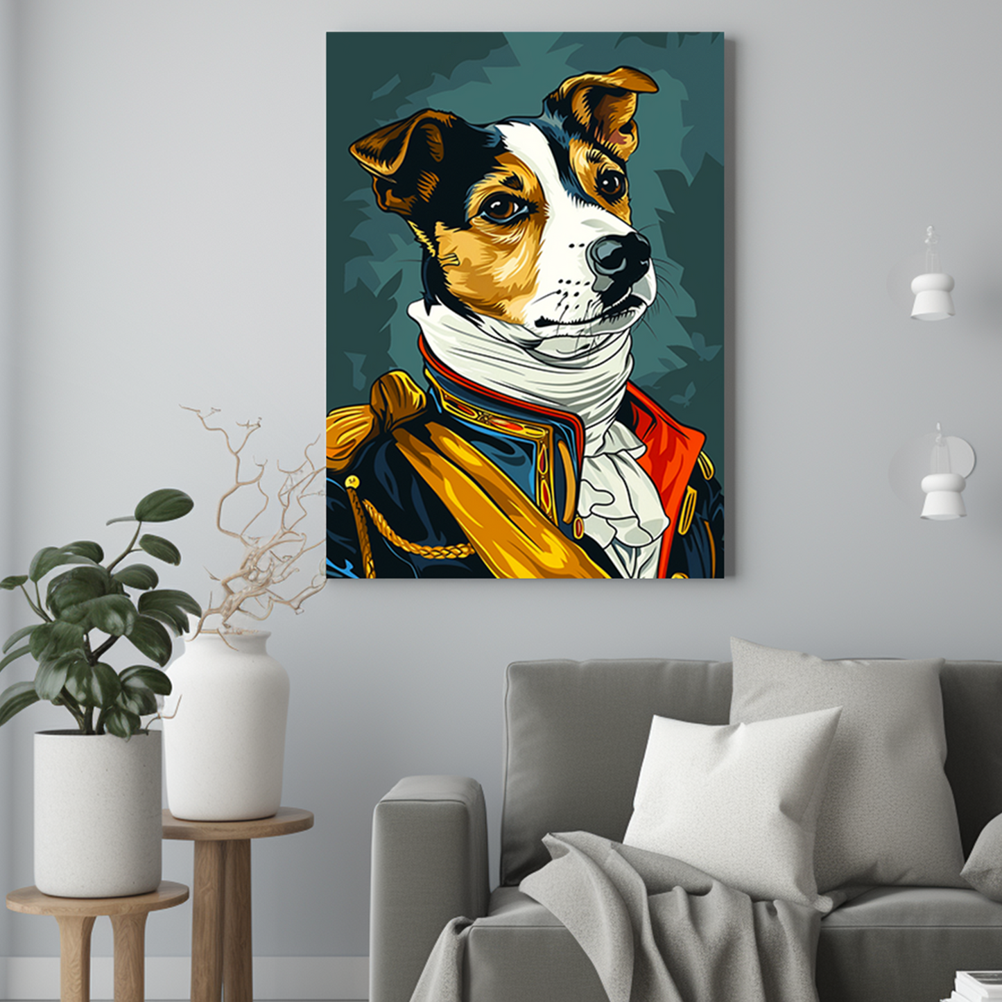 Poważny major - Portret psa ze zdjęcia na zamówienie