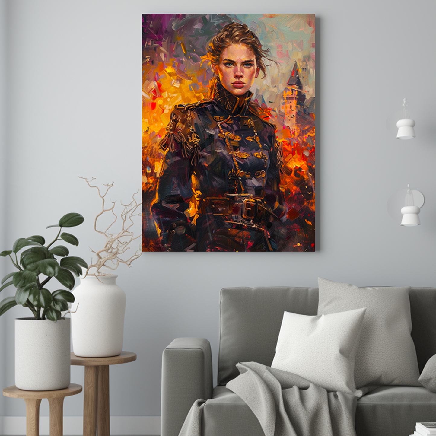 Wojowniczka jak namalowana - Portret ze zdjęcia na prezent dla kobiety