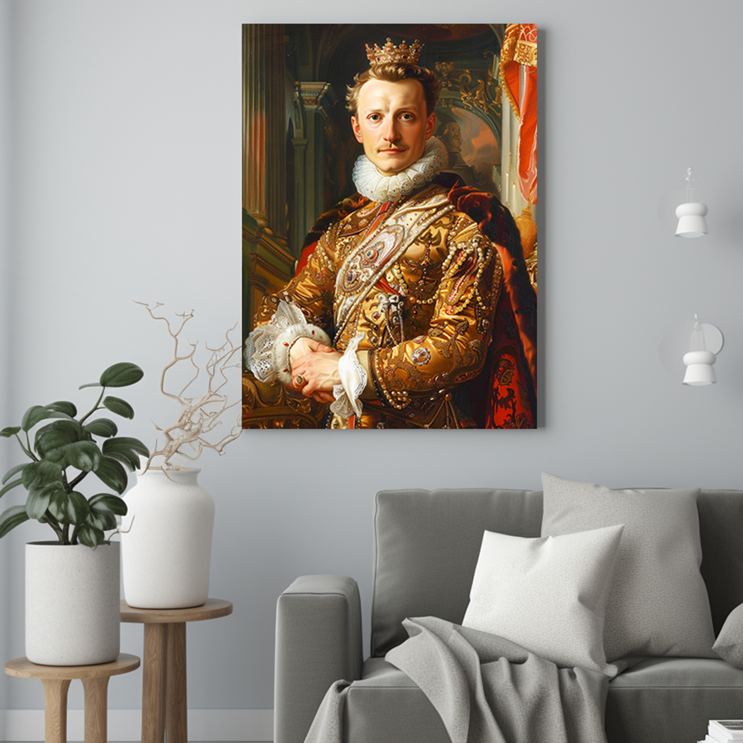 Potężny król - Portret ze zdjęcia na prezent dla mężczyzny