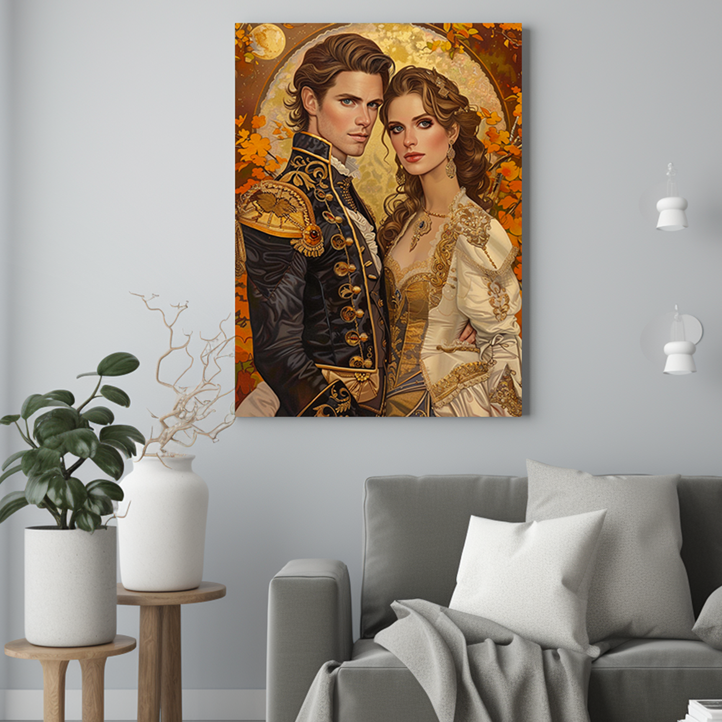 Romantyczna para - Portret ze zdjęcia pomysł na prezent