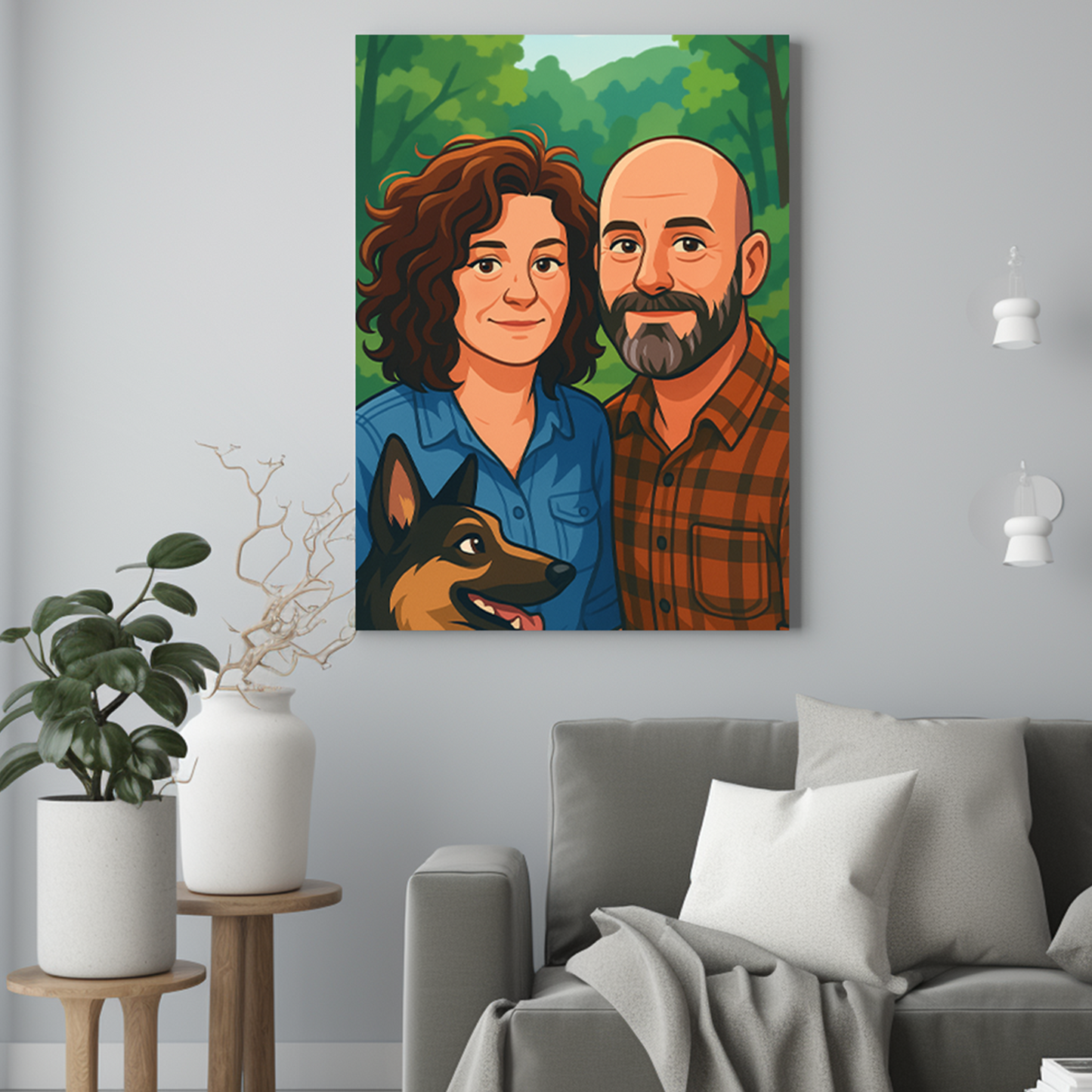 Chłopak i dziewczyna w stylu graficznym - Portret ze zdjęcia pomysł na prezent