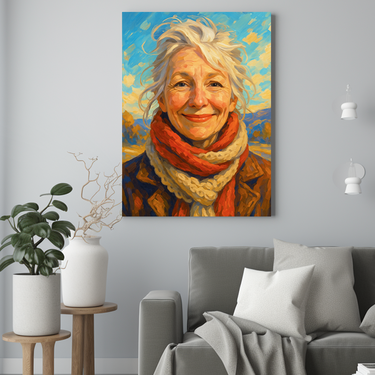 Kobieta jak malowana - Portret ze zdjęcia na prezent dla kobiety