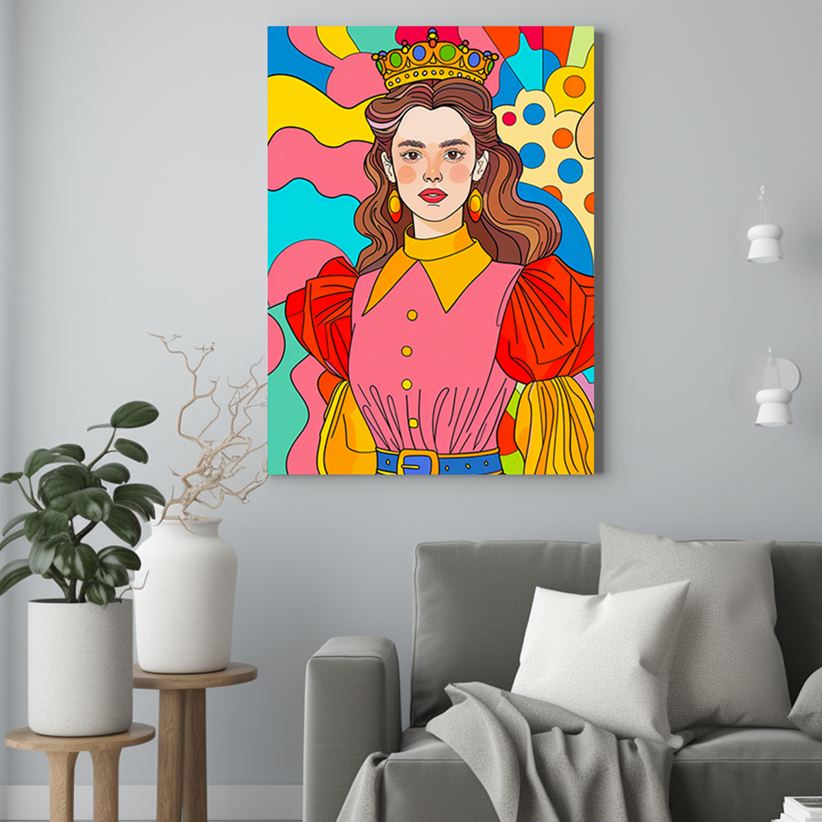 Artystyczny styl królowej - Portret ze zdjęcia na prezent dla kobiety