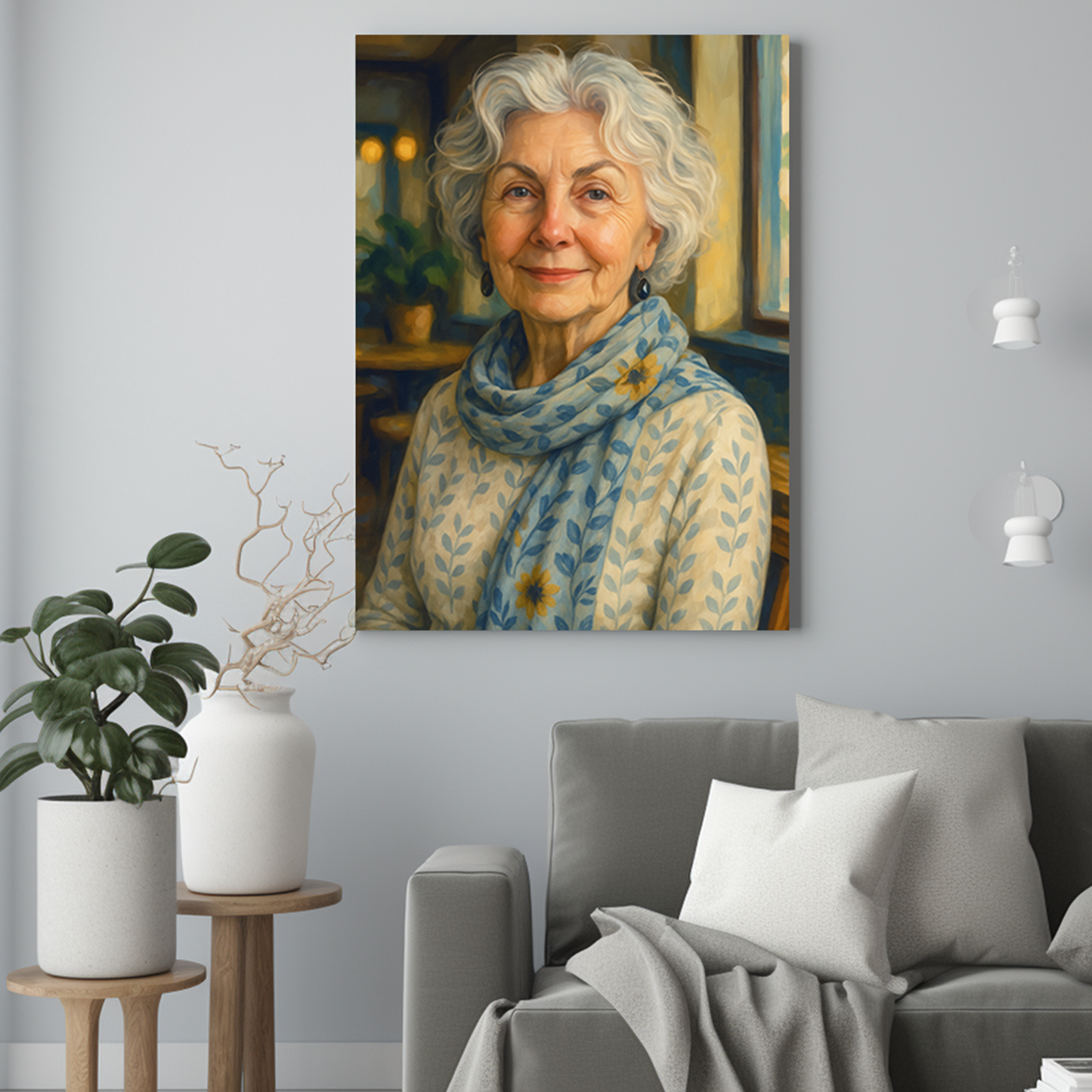 Obraz kobiety jak malowany - Portret ze zdjęcia na prezent dla kobiety