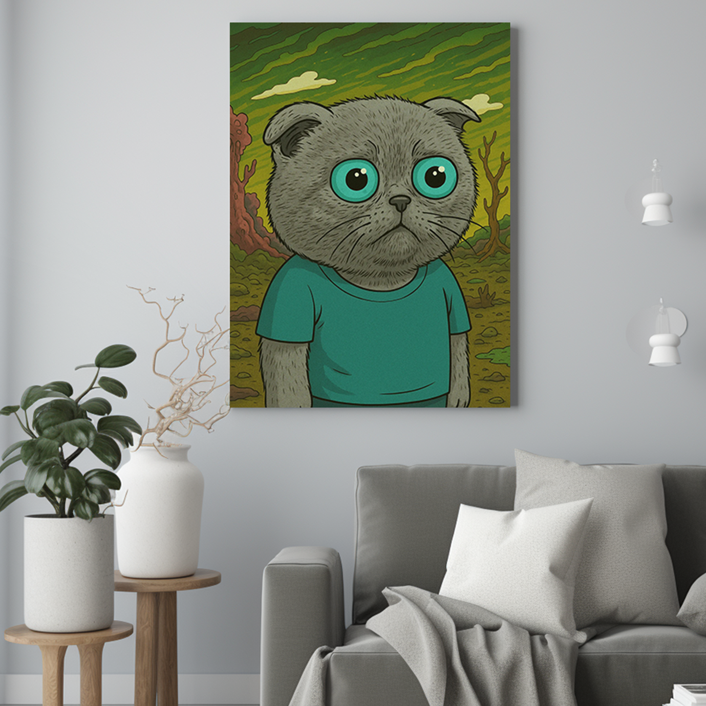 Kot w kosmosie - Portret kota ze zdjęcia na zamówienie