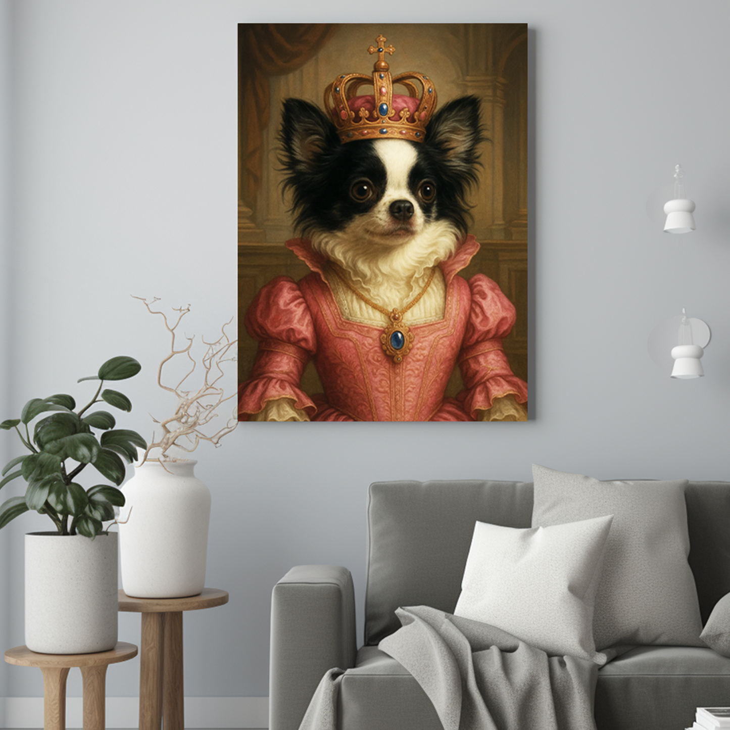 Księżniczka z zamku - Portret psa ze zdjęcia na zamówienie