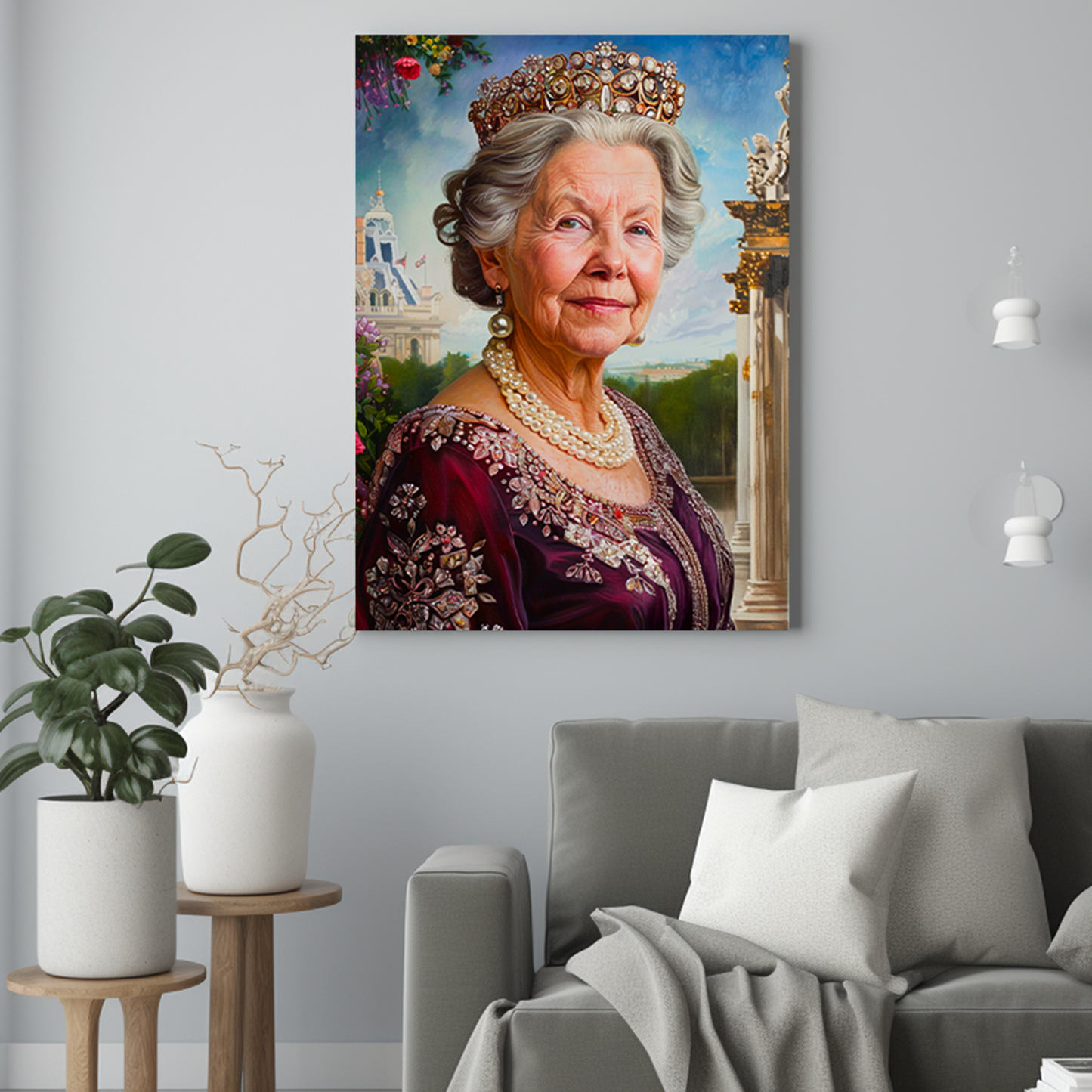 Mama jako królowa - Portret ze zdjęcia na prezent dla kobiety