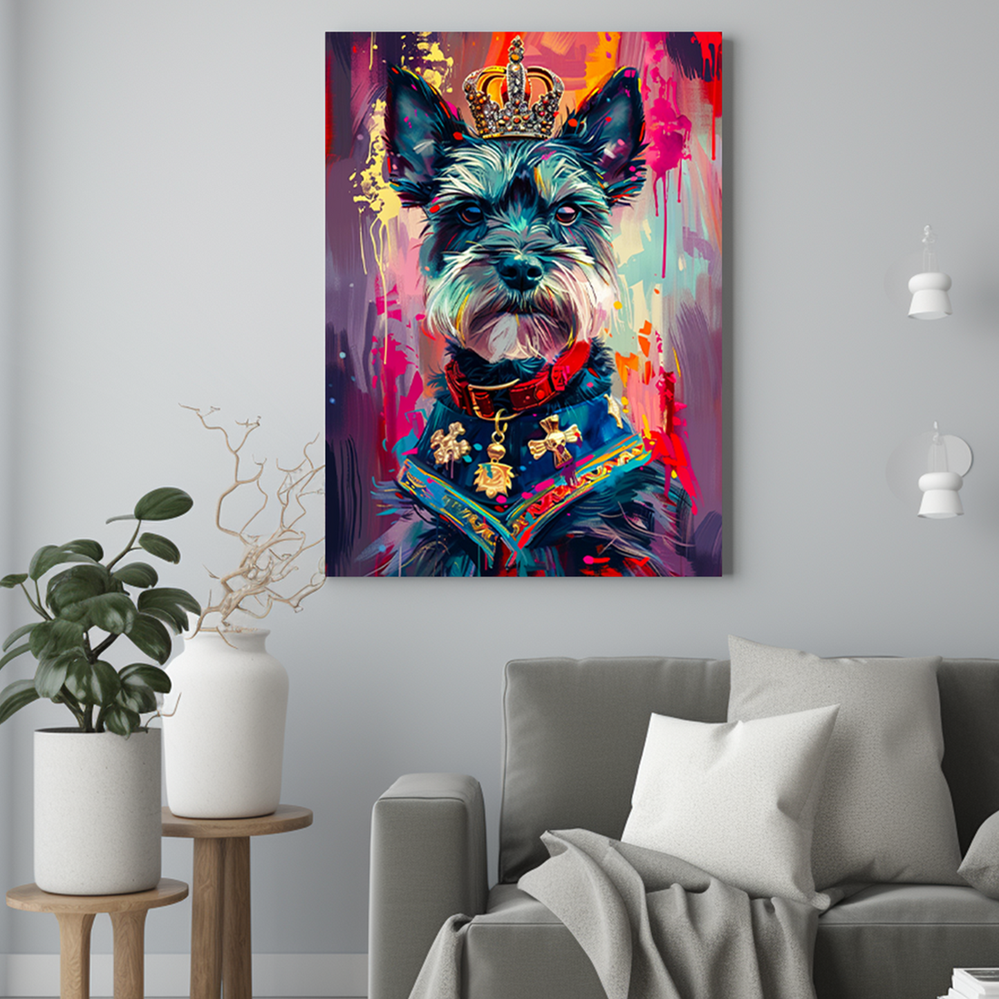 Królewski pies ala malowany - Portret psa ze zdjęcia na zamówienie