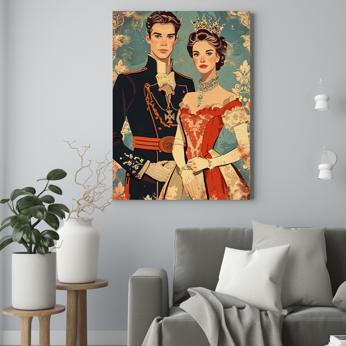 Książeca para w ciekawym stylu - Portret ze zdjęcia pomysł na prezent