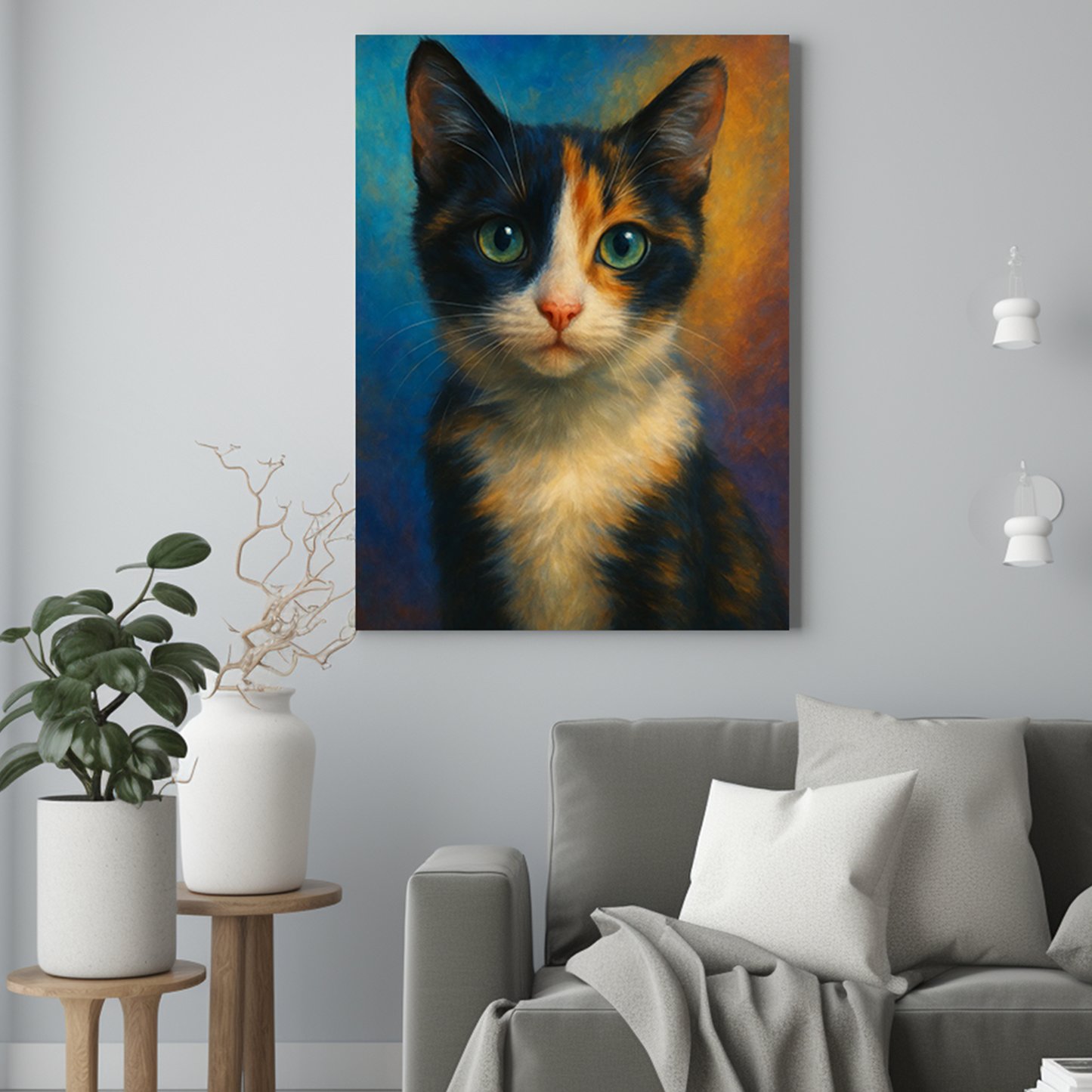 Kot jak z muzeum - Portret kota ze zdjęcia na zamówienie
