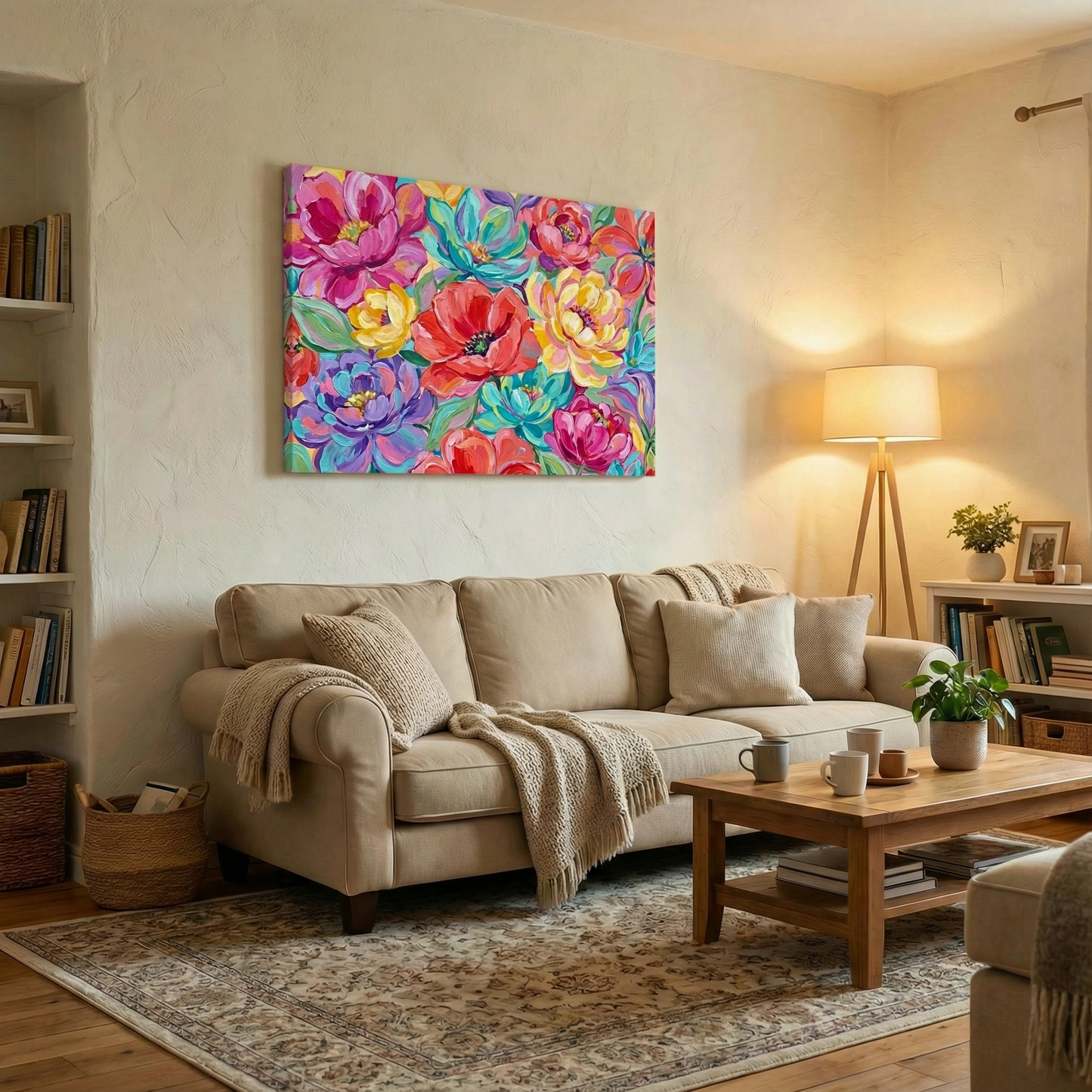 Bukiet kwiatów - Obraz na płótnie na ścianę do salonu lub sypialni