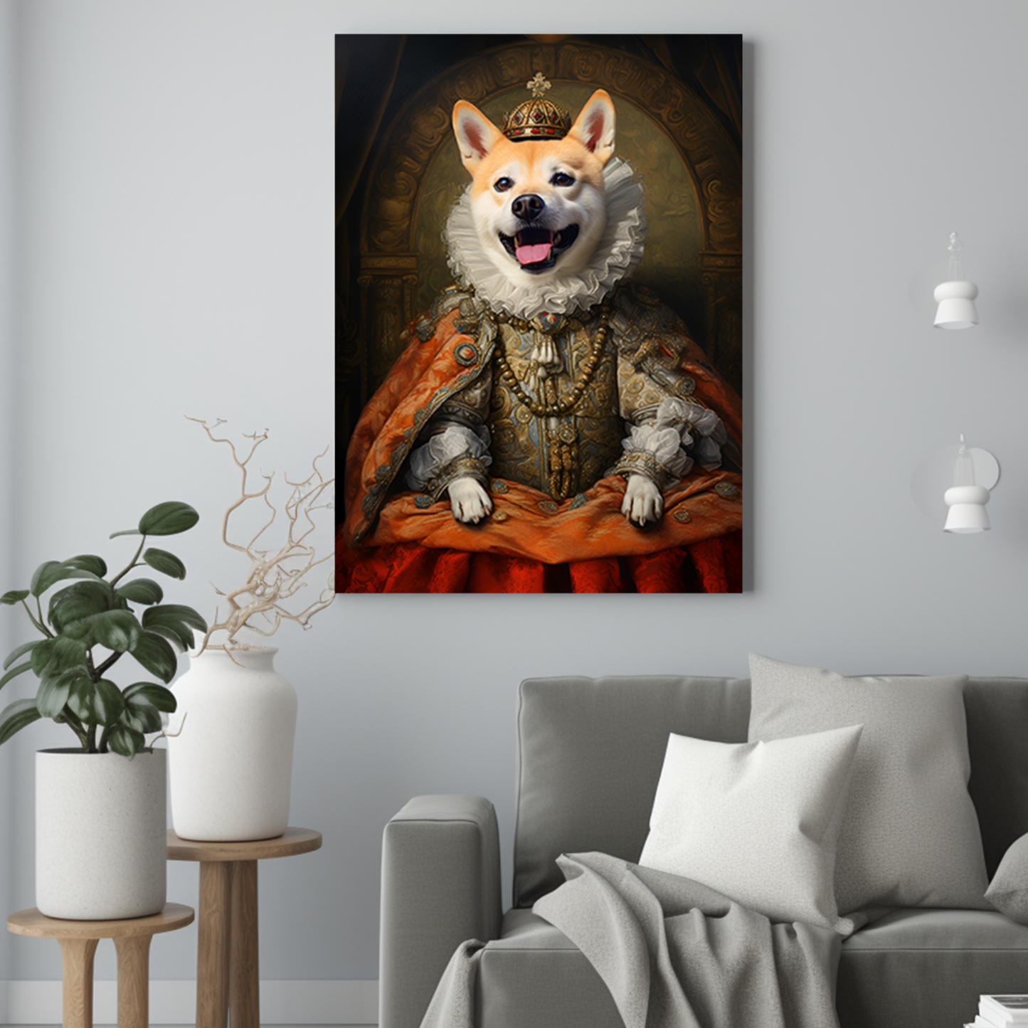 Ukoronowanie króla - Portret psa ze zdjęcia na zamówienie